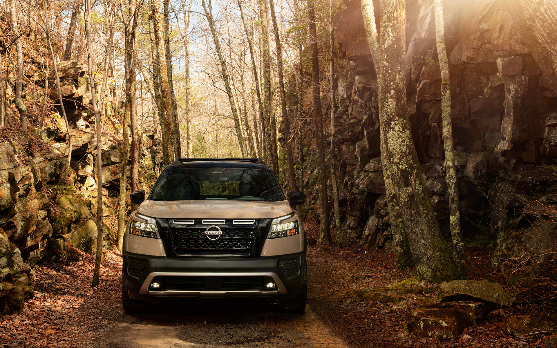 パスファインダー ロッククリークではオフロード用のチューンドサスペンションや18インチのオールテレインタイヤなどを装備