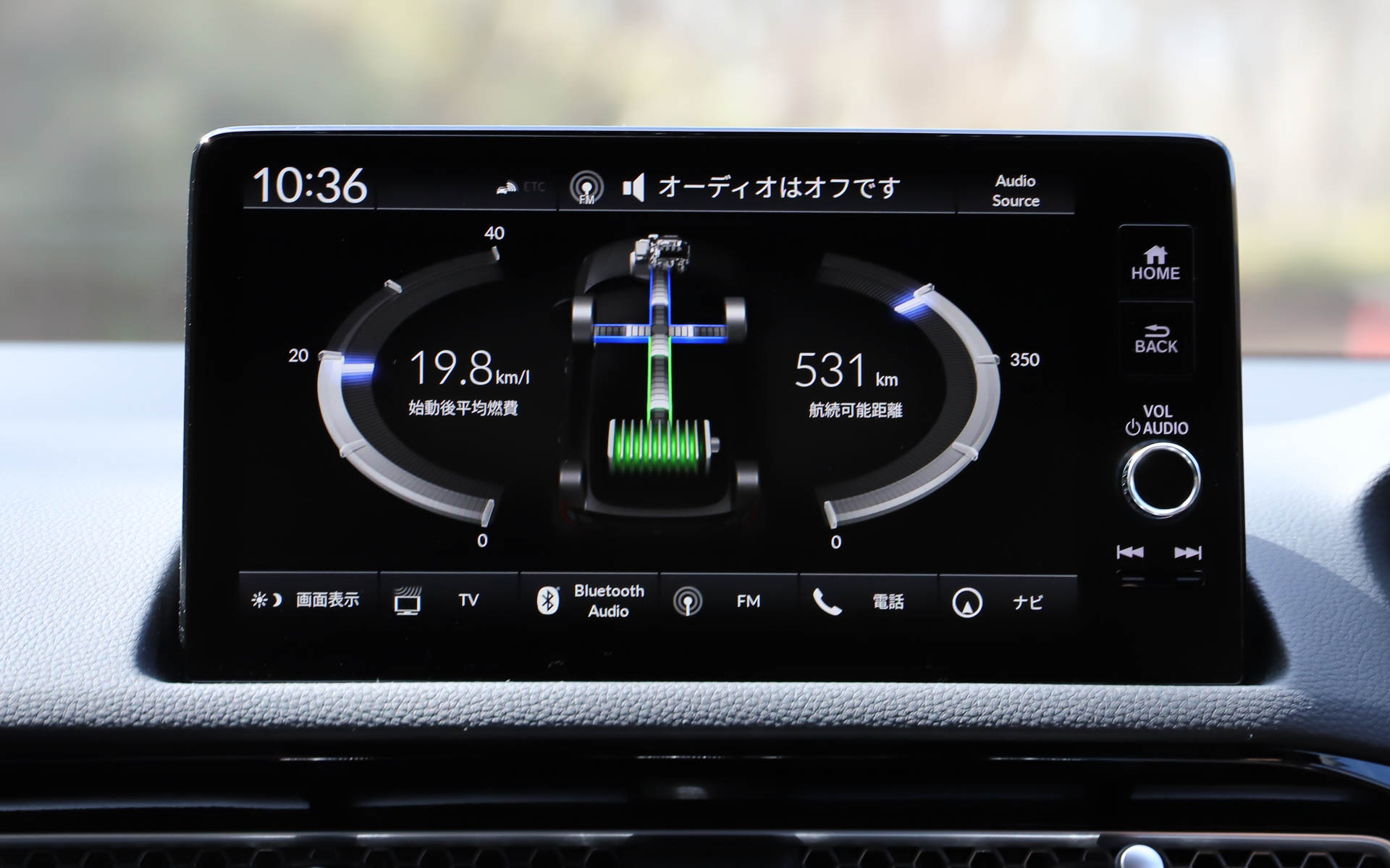 メーター内だけでなく、Honda CONNECTディスプレーでもエネルギーフローを表示可能