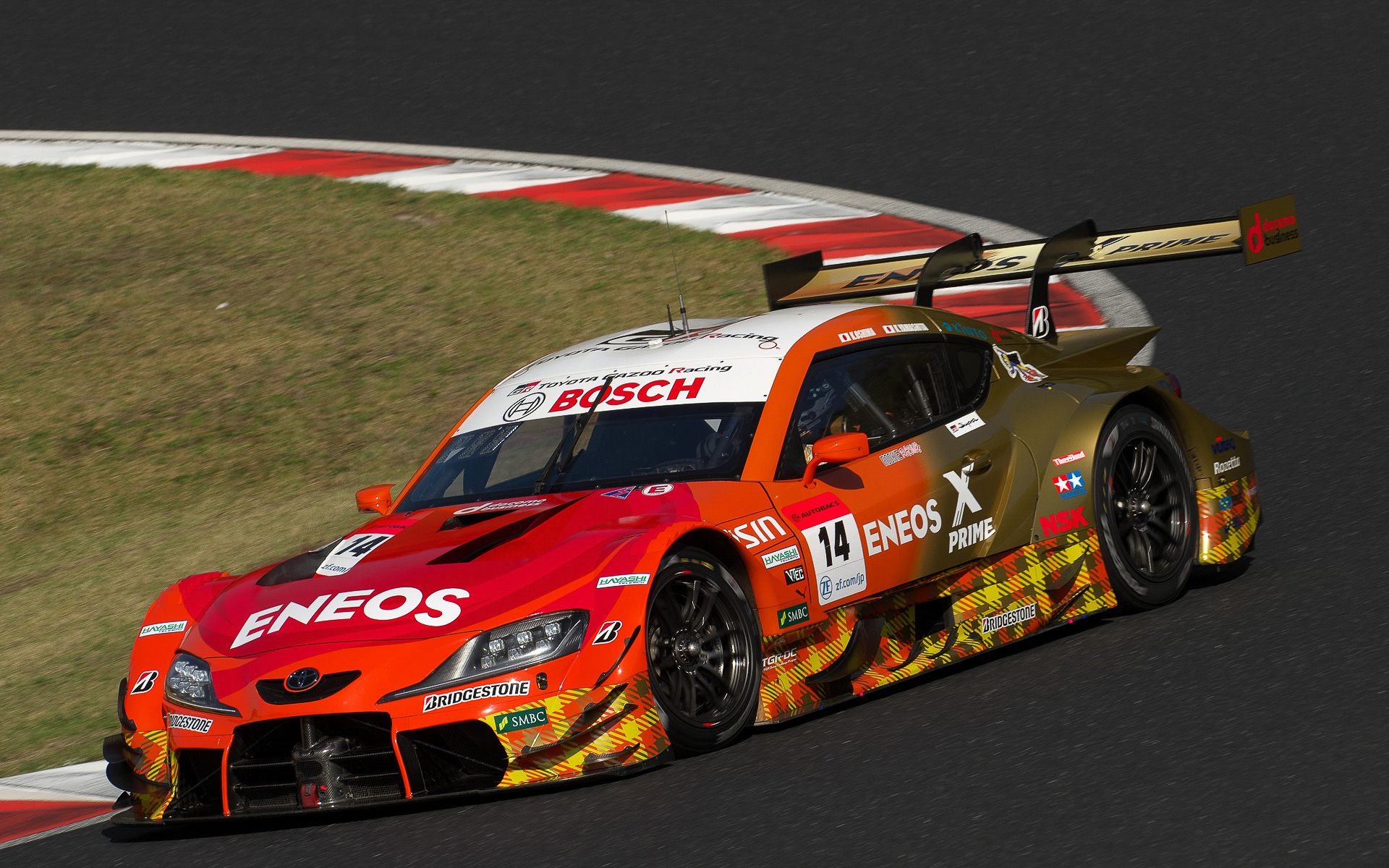 GT500のポールポジションを獲得した14号車 ENEOS X PRIME GR Supra（大嶋和也/山下健太組、BS）