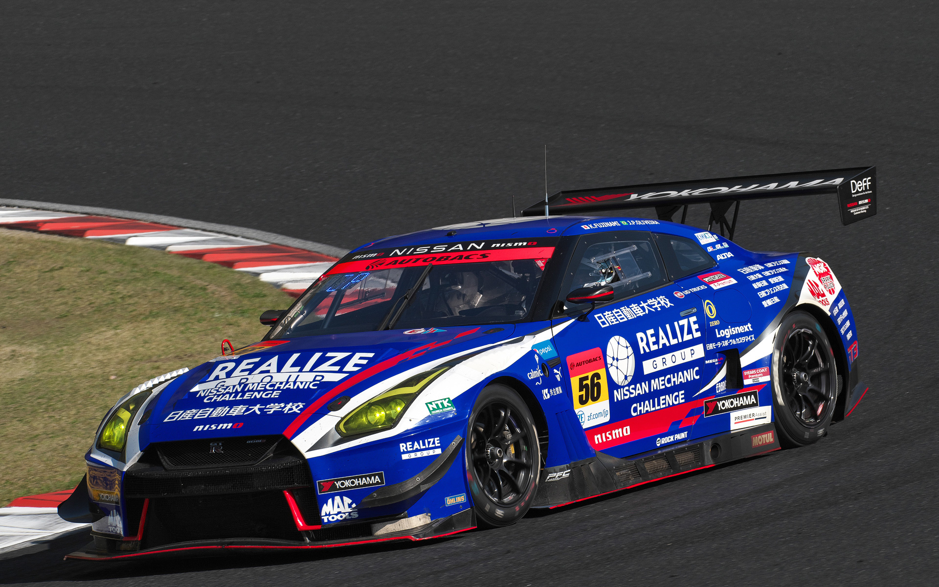 優勝した56号車 リアライズ日産メカニックチャレンジ GT-R（藤波清斗/ジョアオ・パオロ・デ・オリベイラ組、YH）