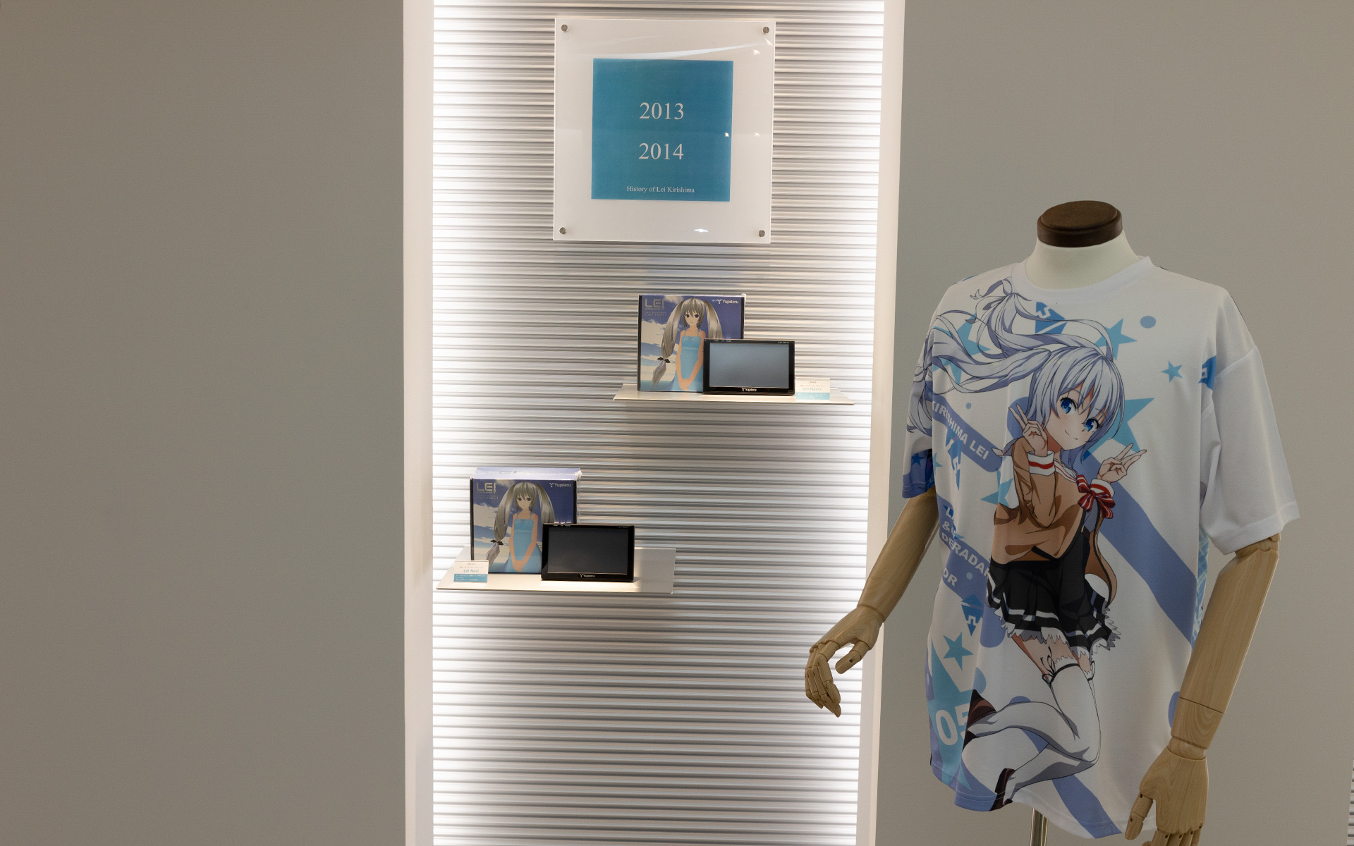 2013～2014年モデル。Tシャツは当時の特典品。製品はポータブルナビゲーションの「Lei NAVI「Lei NAVI+」