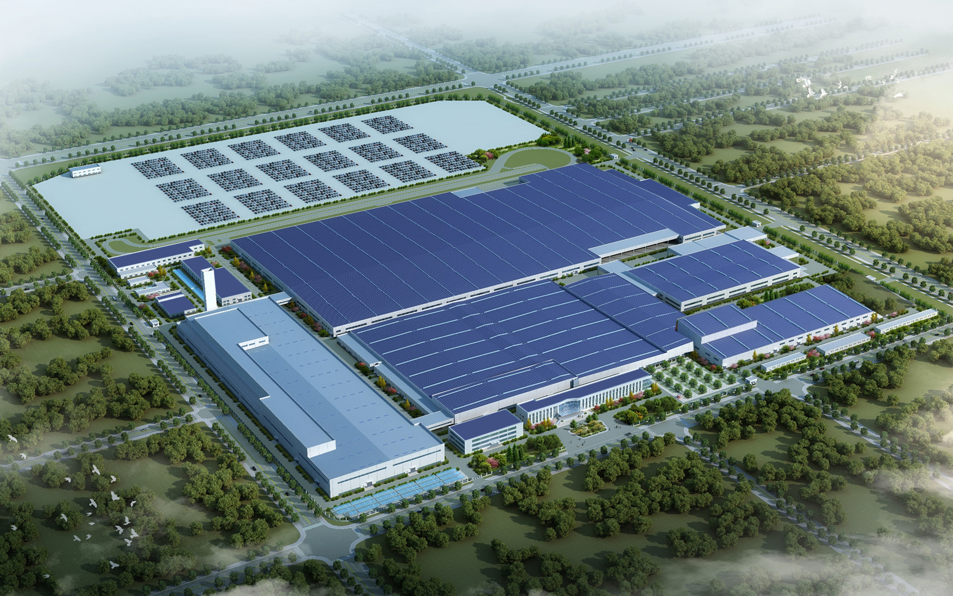 東風ホンダ EV専用工場俯瞰図