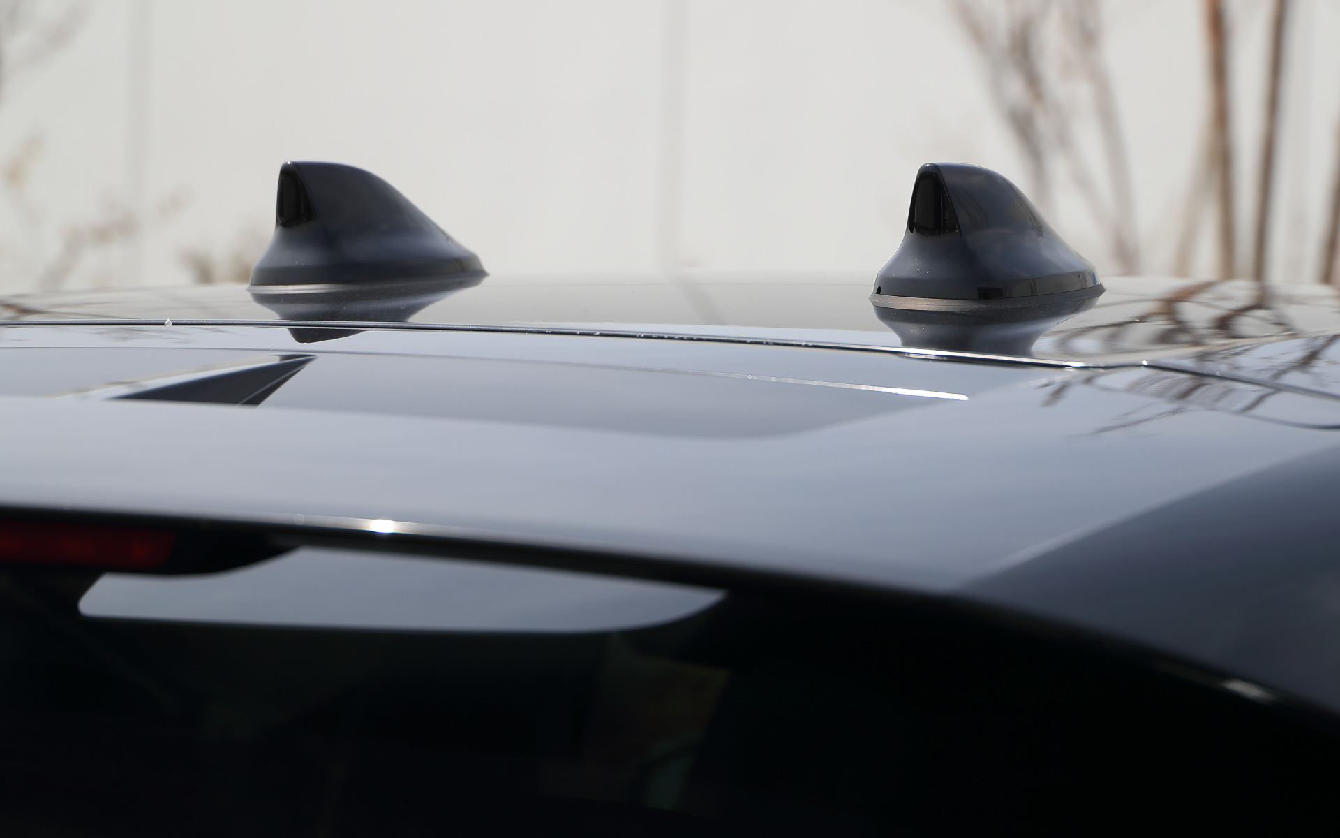 ルーフにシャークフィンが2つ備わる