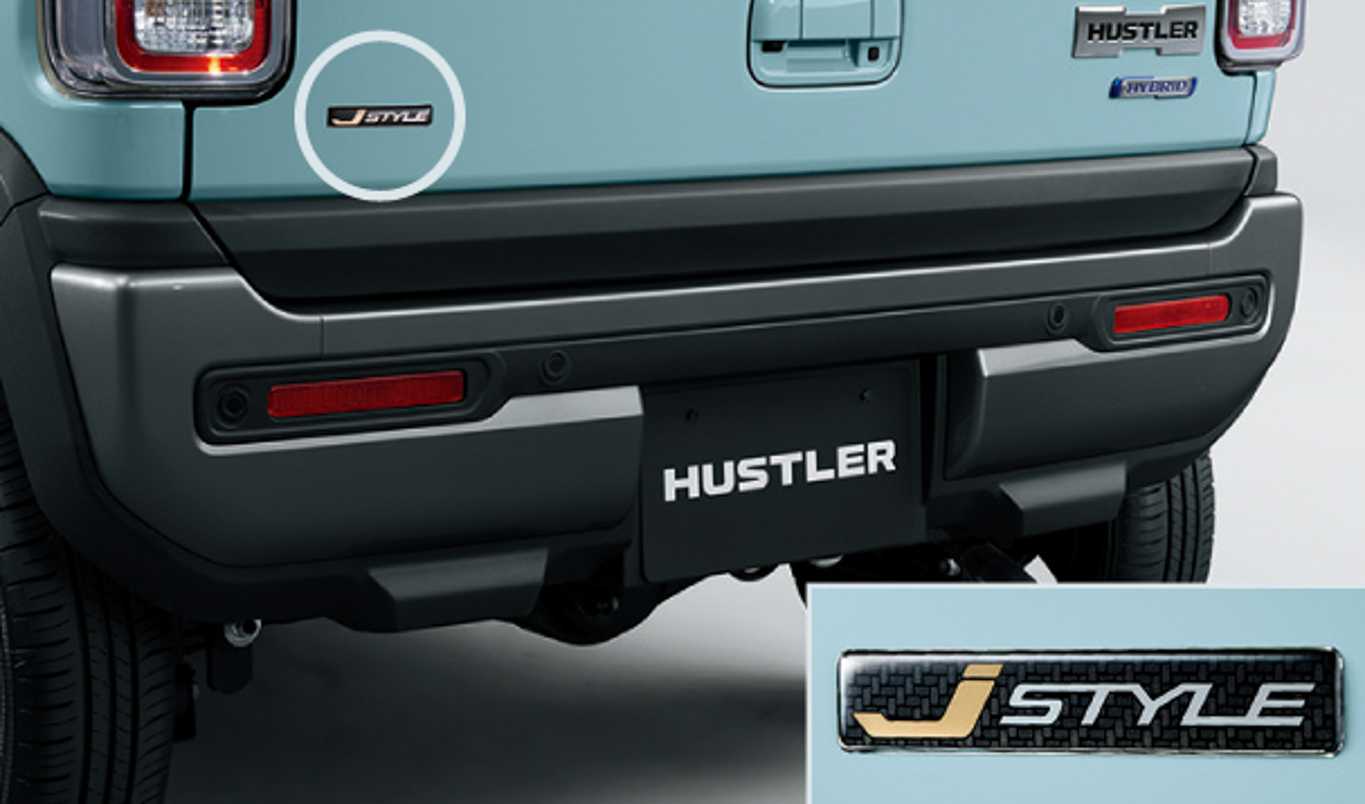 バックドアのJ STYLE エンブレム