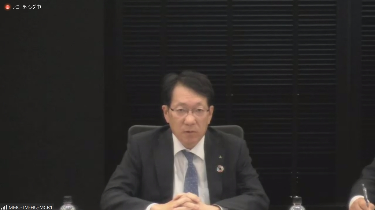 2021年度の通期決算説明会に出席した三菱自動車工業株式会社 代表執行役社長 兼 最高経営責任者 加藤隆雄氏