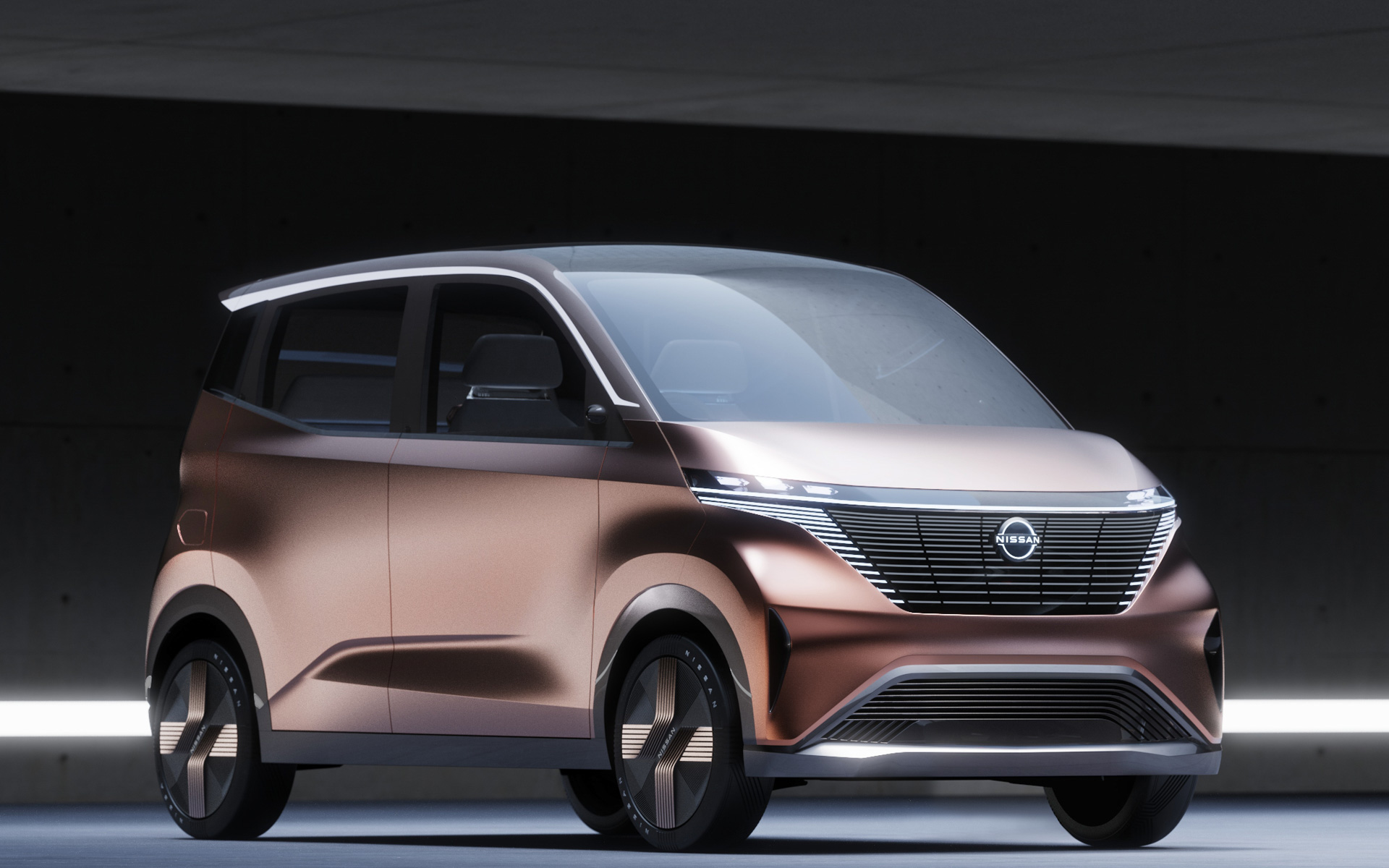 写真は、軽自動車クラスのBEV（バッテリ電気自動車）コンセプトカーとして公開された「ニッサン IMk」