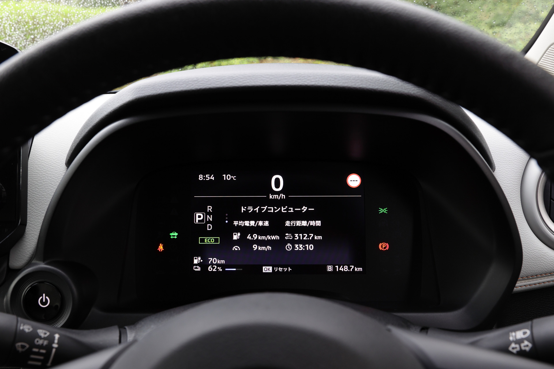 7インチカラー液晶メーターの表示例