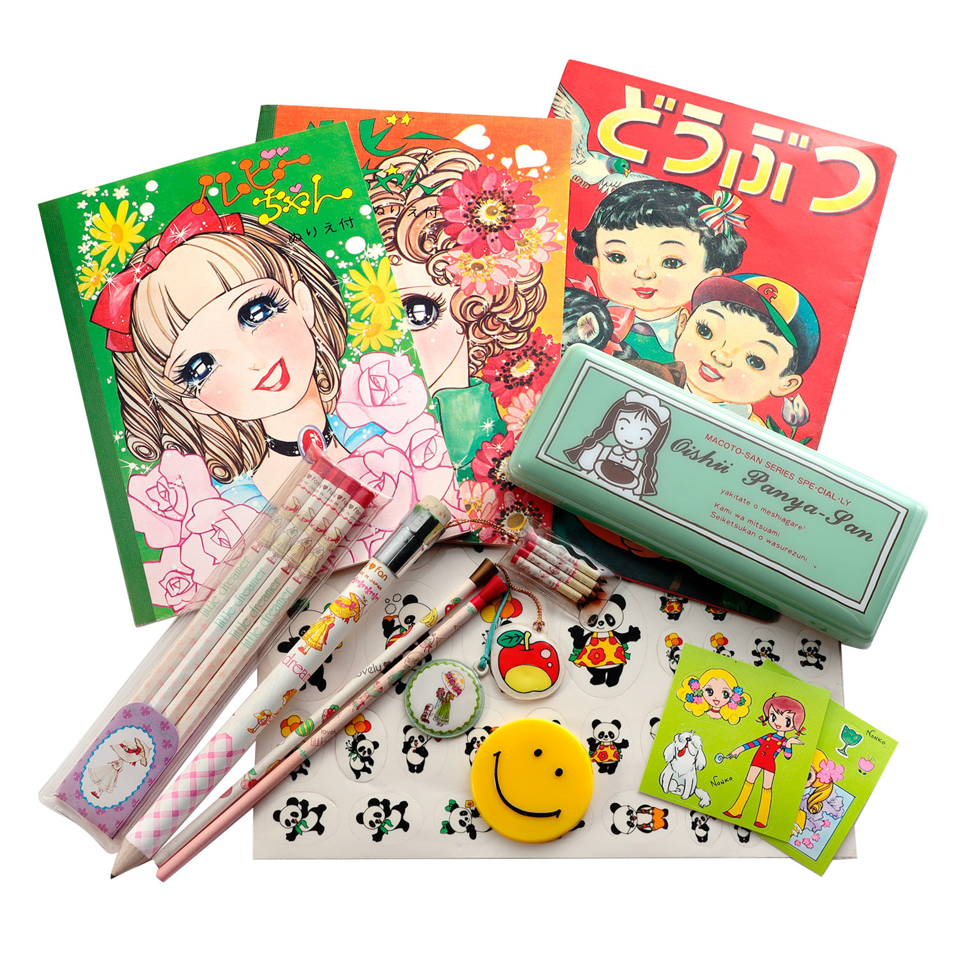 【小熊山雑貨店】文具各種　220円から、当時流行ったキャラクターの鉛筆など昭和のカワイイがいっぱい