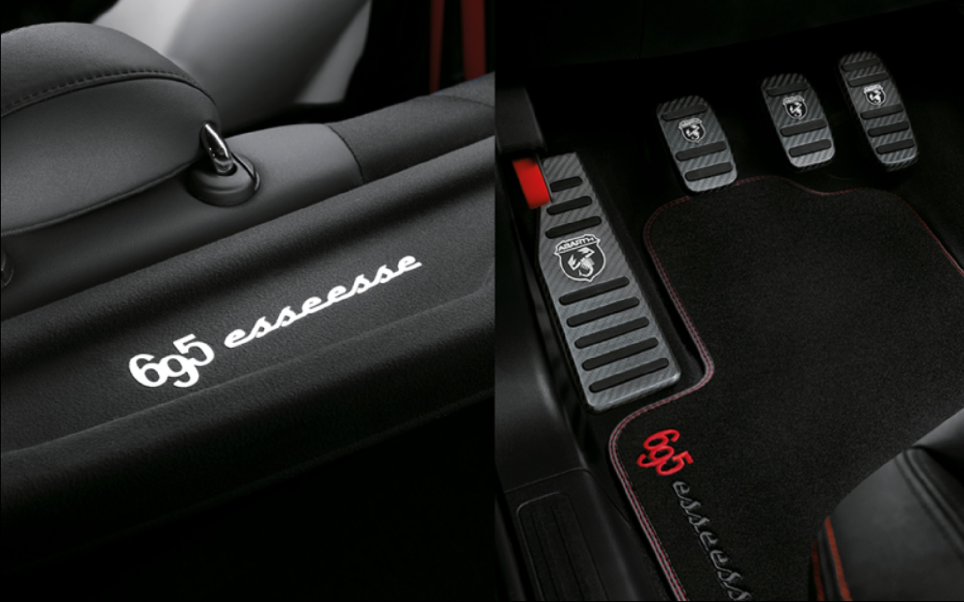 ロゴ入りトノカバー（左）、ロゴ入りフロアマット（右）※カーボン調キックプレートは装着されない