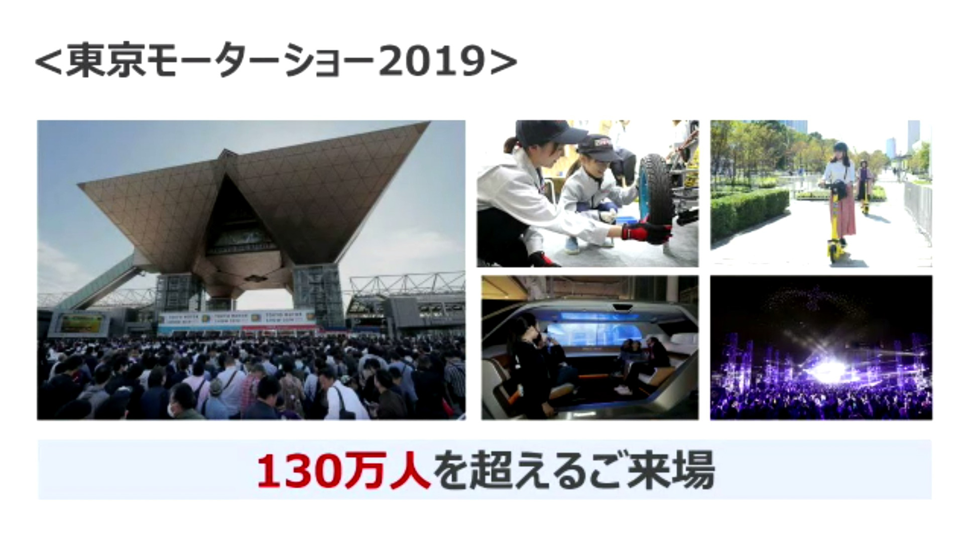 130万人を集めた前回の東京モーターショー。2021年は開催年だったがコロナ禍のために中止。その決断も早い時期に行なわれており、混乱もほとんどなかった