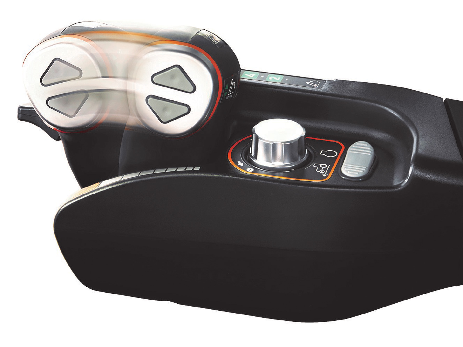 無段変速トランスミッション「I-HMT」を操作する変速レバーイメージ