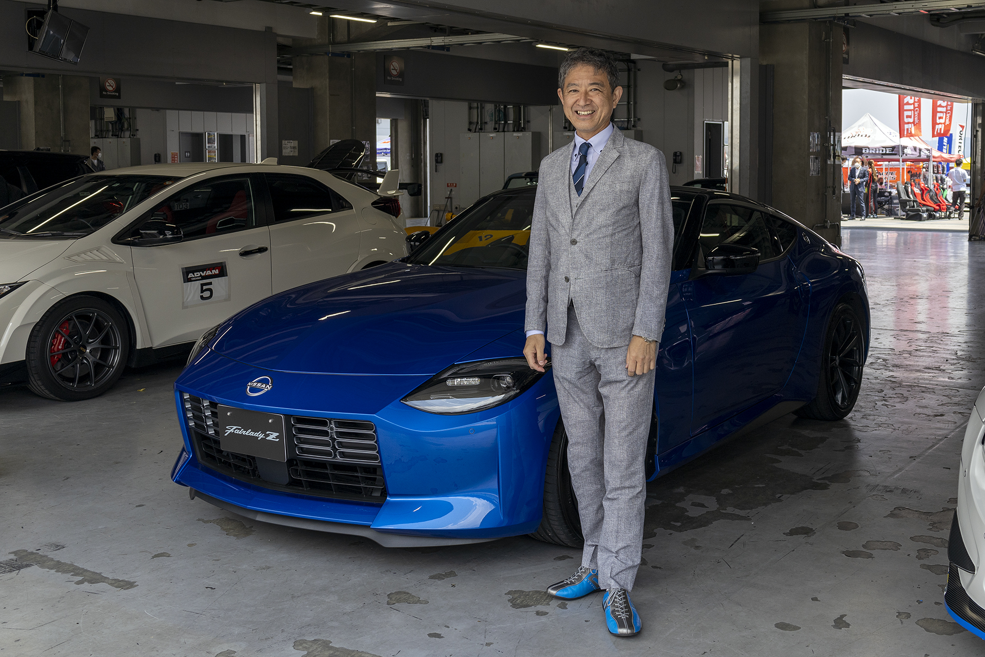 新型フェアレディZの慣熟走行では田村氏が自らステアリングを握った