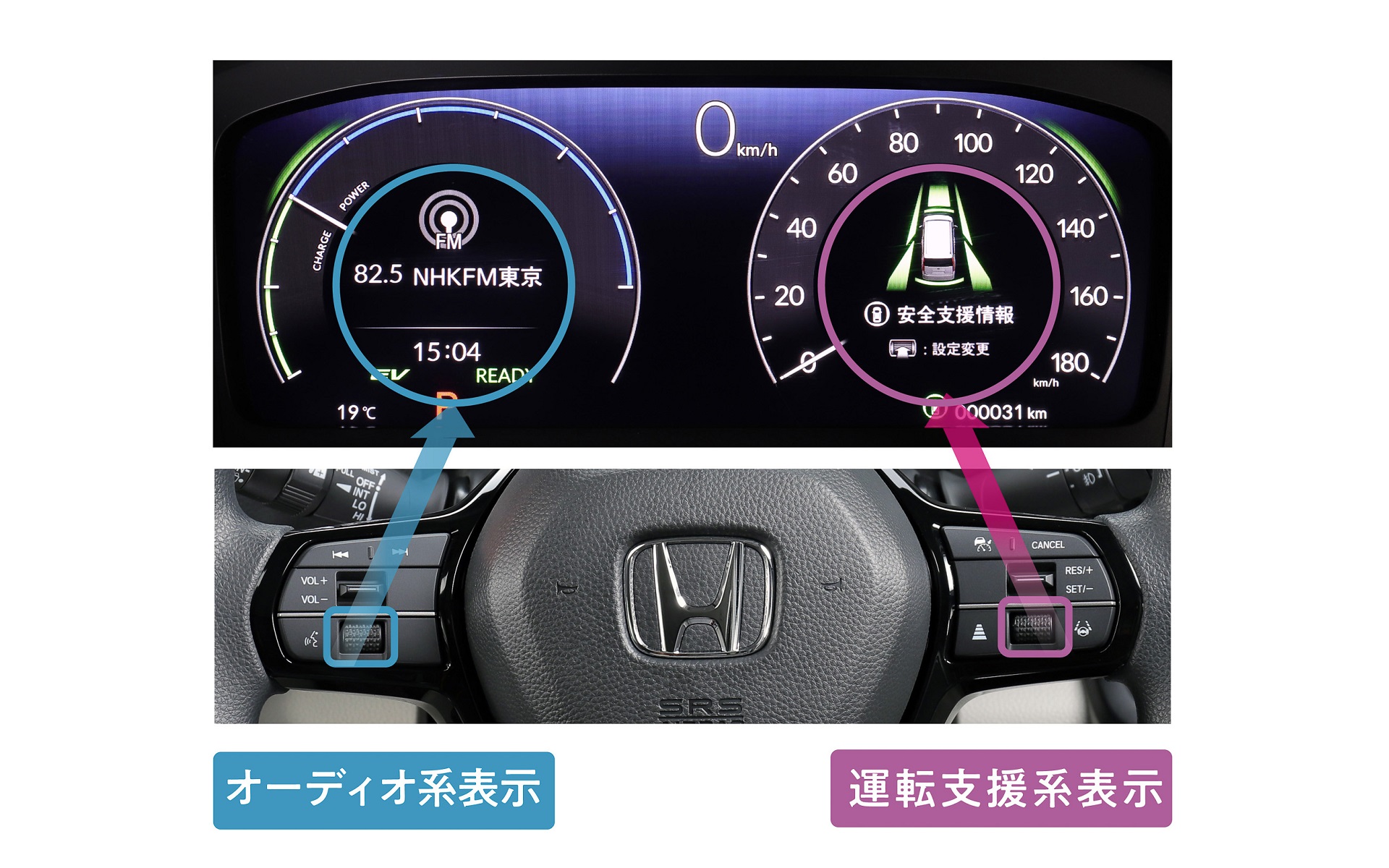 10.2インチデジタルグラフィックメーターを採用