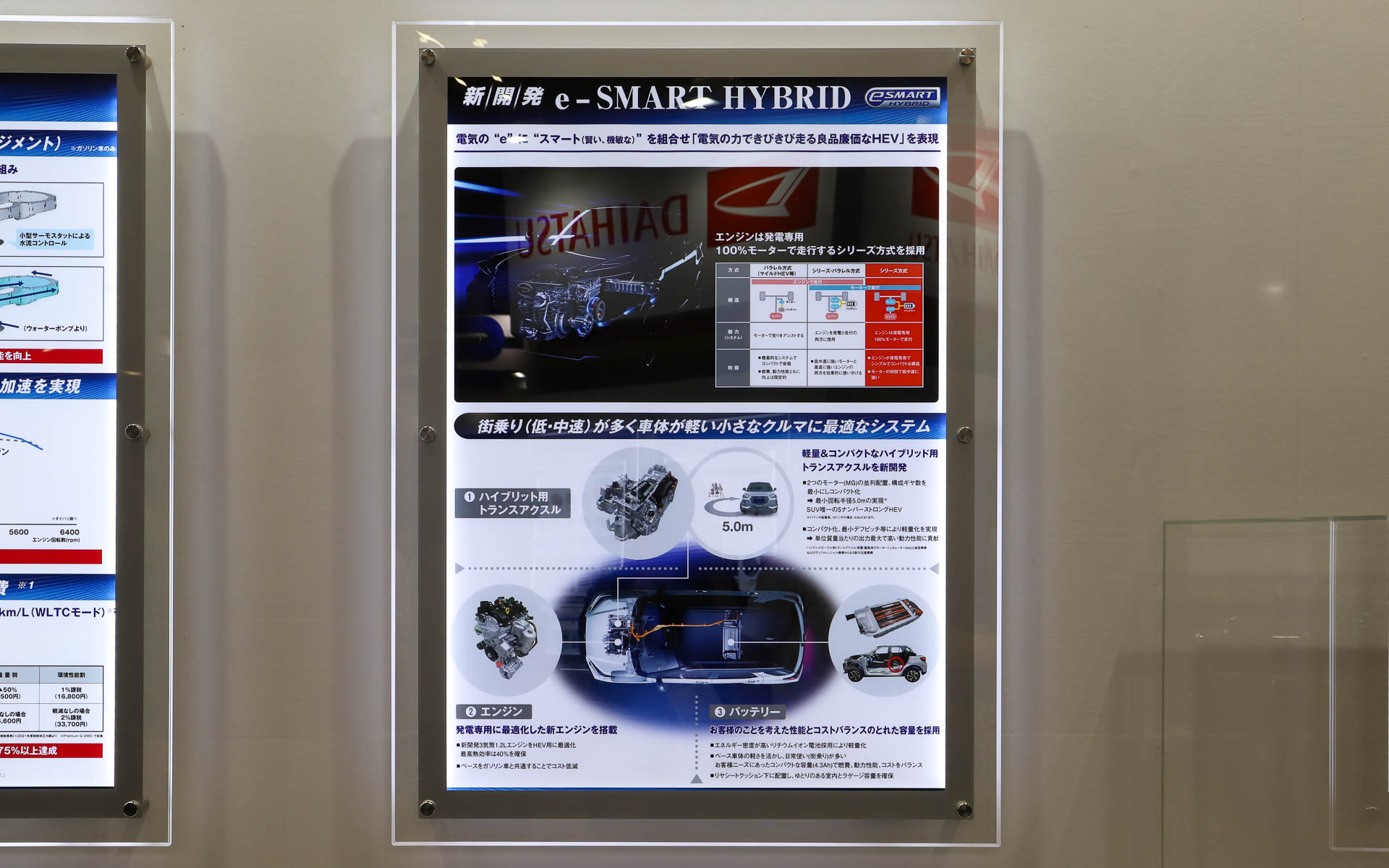 展示技術に関する説明パネル