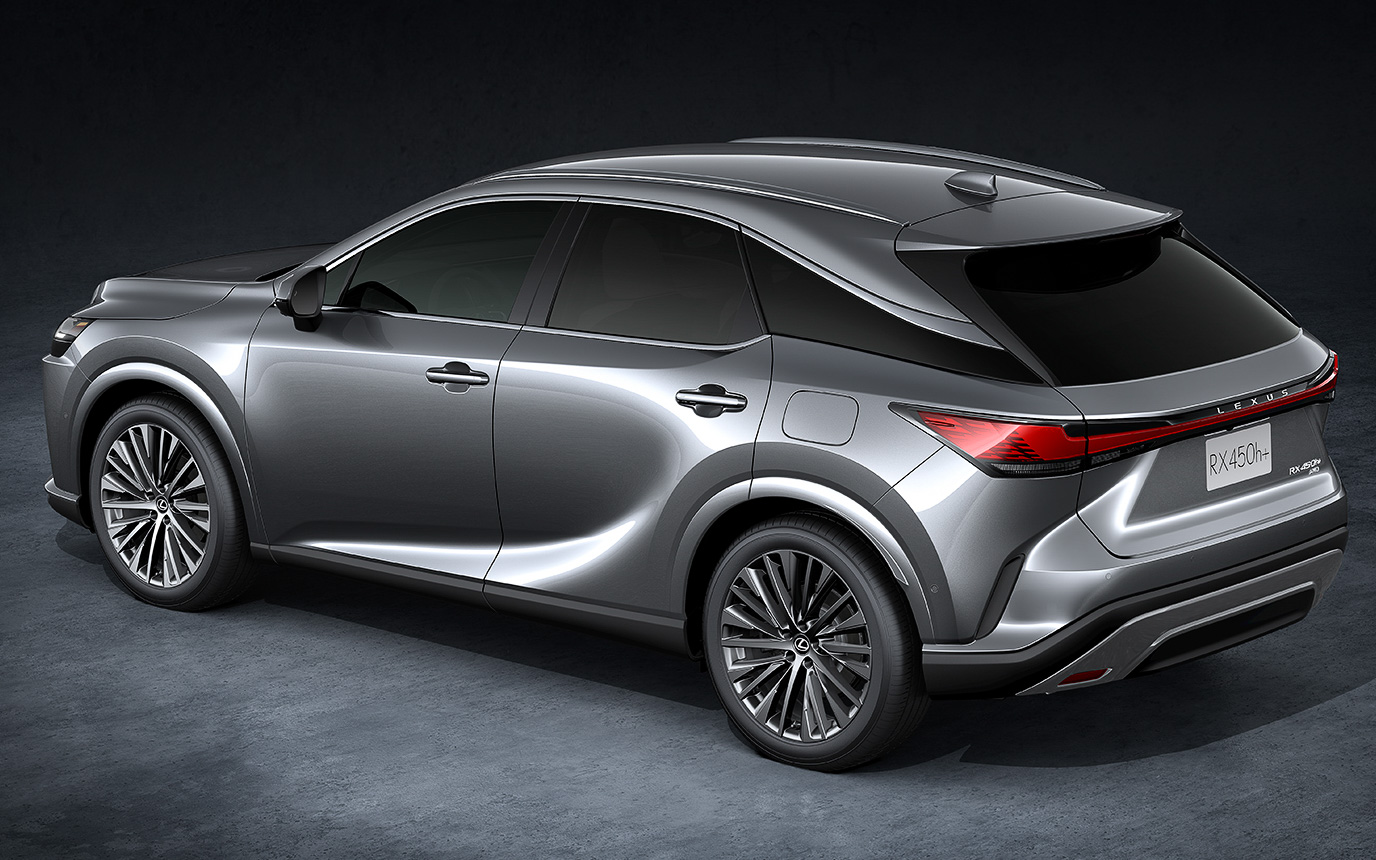 新型RX 450h＋（プロトタイプ）、ボディカラーはソニックイリジウム