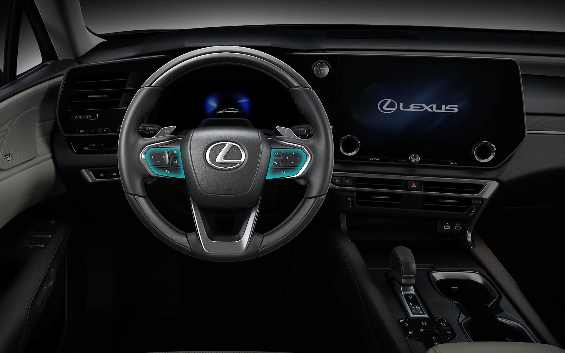 ステアリングスイッチとヘッドアップディスプレイを連携。左：タッチセンサースイッチ（プロトタイプ）、右：カラーヘッドアップディスプレイ（プロトタイプ）