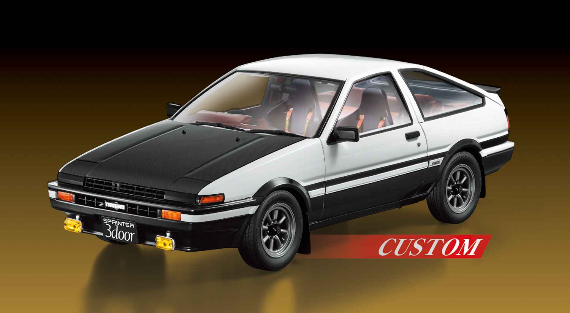 別売りでスプリンタートレノAE86を進化させるカスタムパーツも充実：完成したハチロクトレノを“走り屋仕様”にドレスアップできるこだわりパーツをラインナップ！