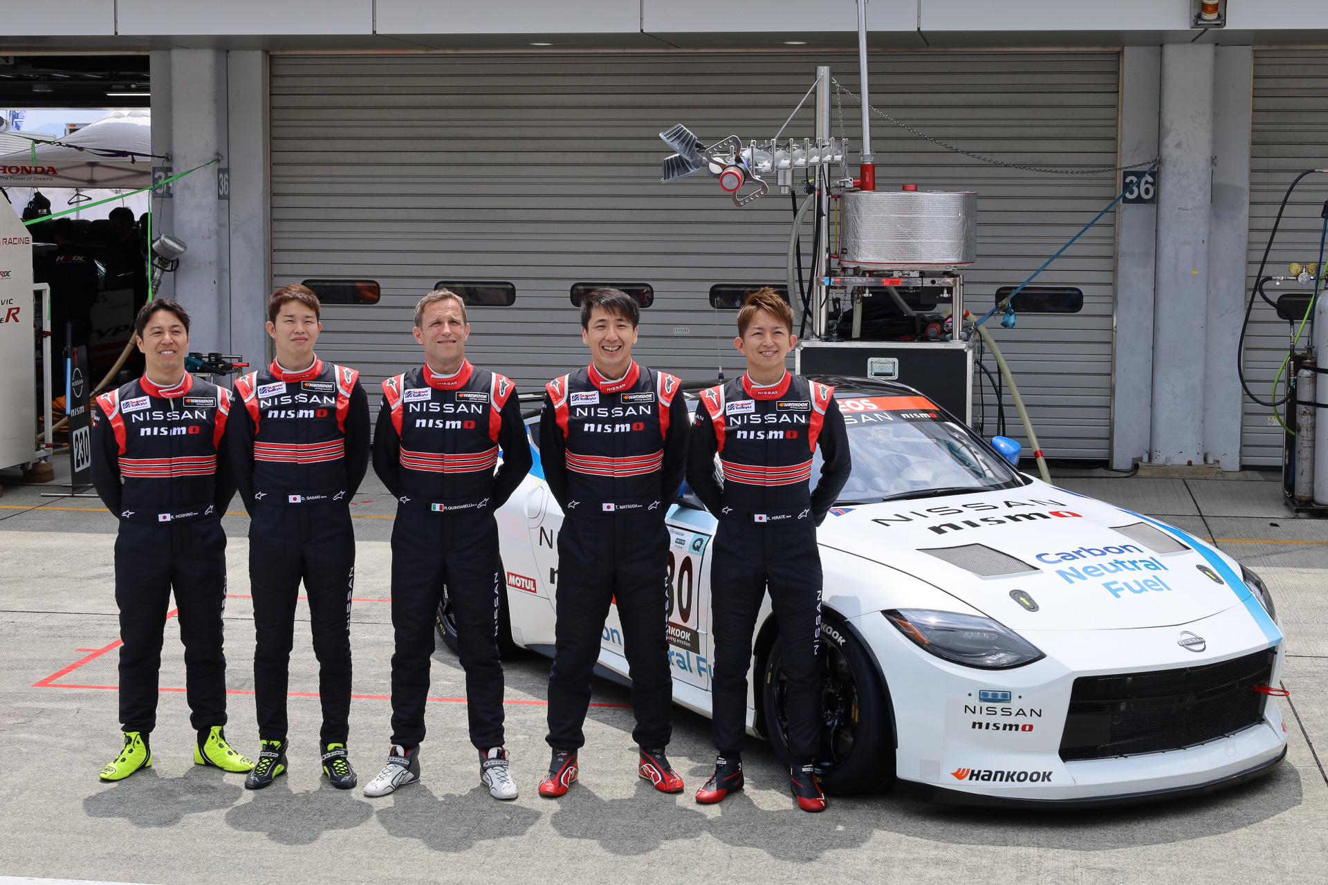 NISMOチームからエントリーする230号車は、平手晃平、松田次生、ロニー・クインタレッリ、星野一樹、佐々木大樹の5戦選手がステアリングを握る