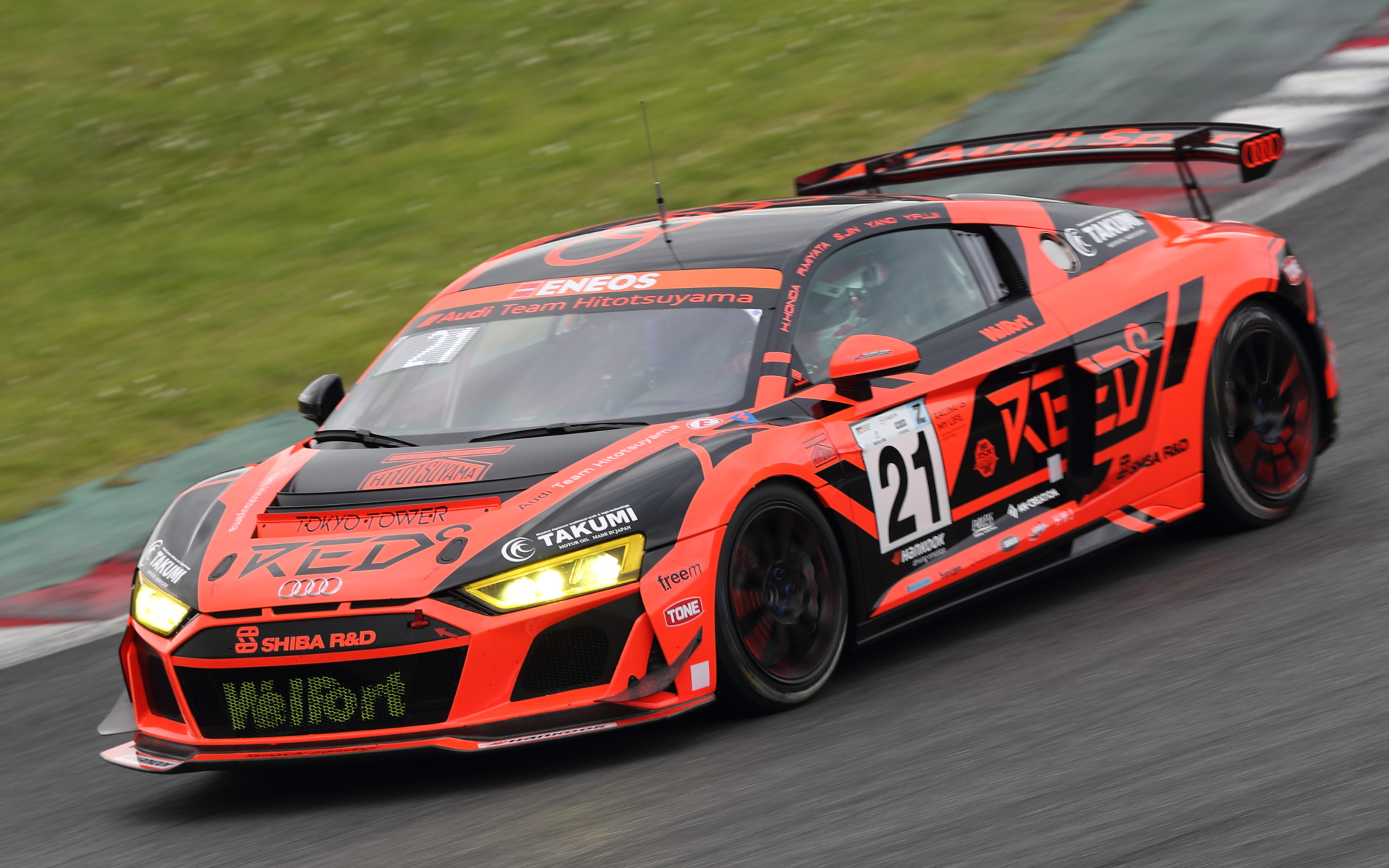 3位：21号車 Hitotsuyama Audi R8 LMS GT4（本多秀朗/宮田莉朋/神晴也/阿野雄紀/藤井優紀組）