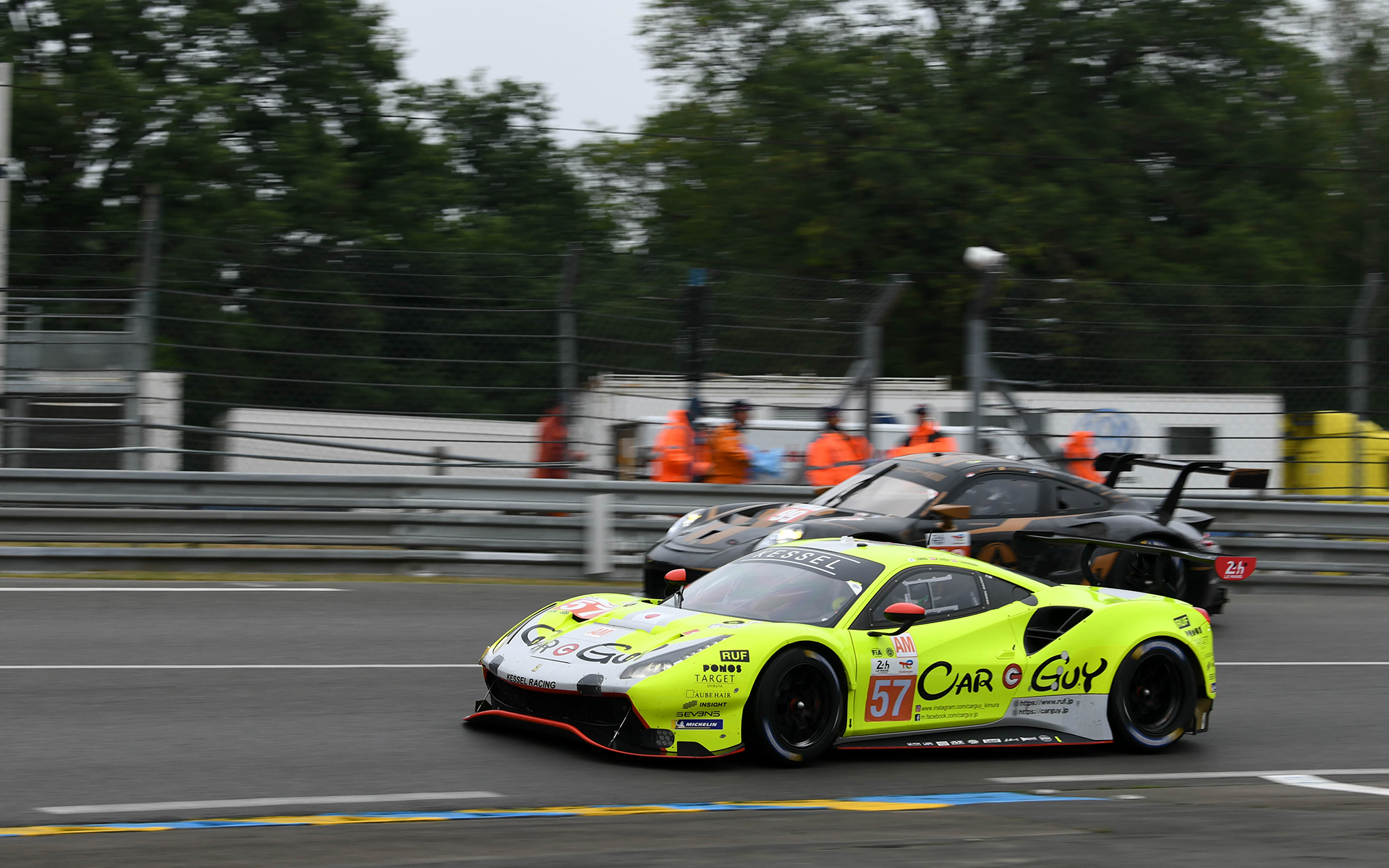 LM GTE Amクラスのトップタイムをマークした57号車	KESSEL RACINGの「Ferrari 488 GTE Evo」