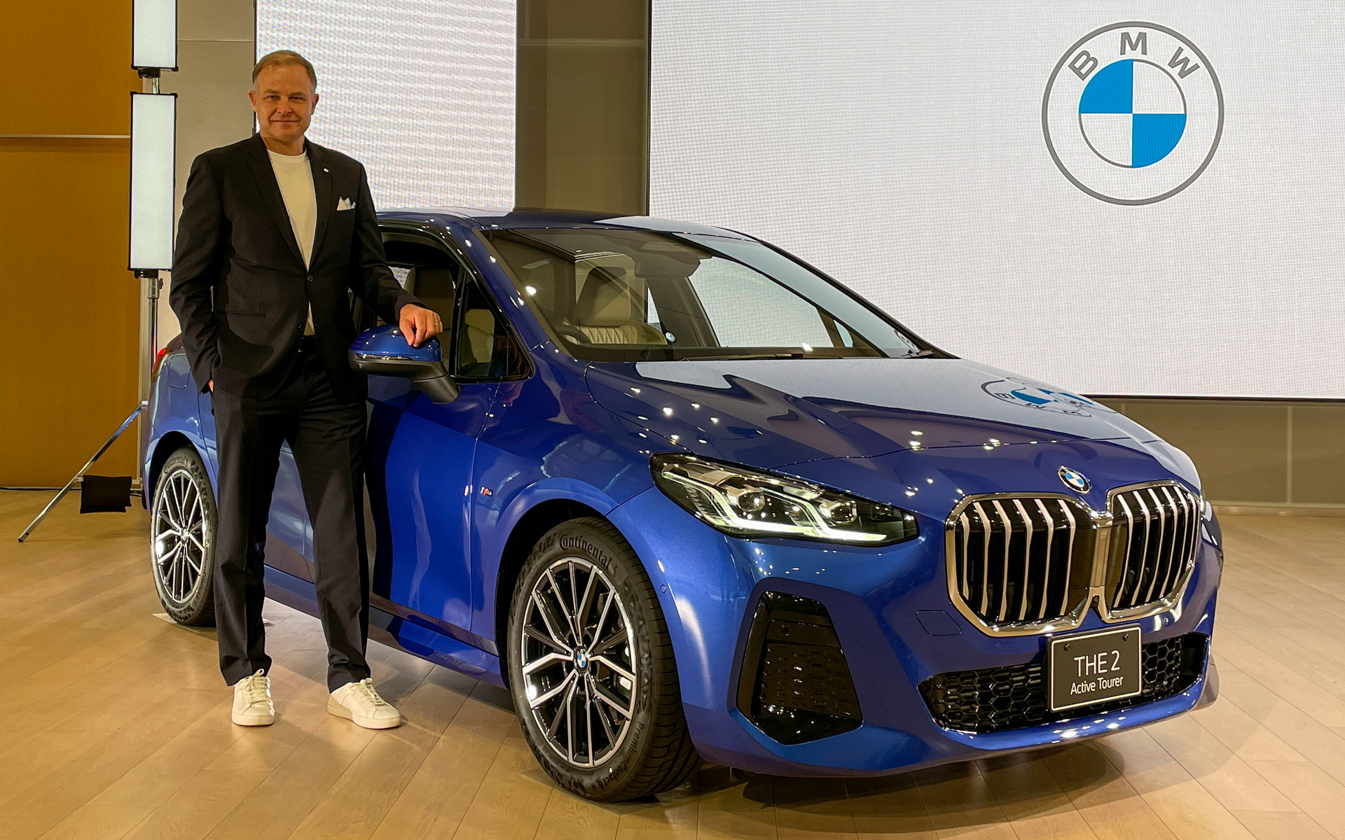 新型「2シリーズ アクティブ ツアラー」発表会に登壇したビー・エム・ダブリュー株式会社 代表取締役社長のクリスチャン・ヴィードマン氏
