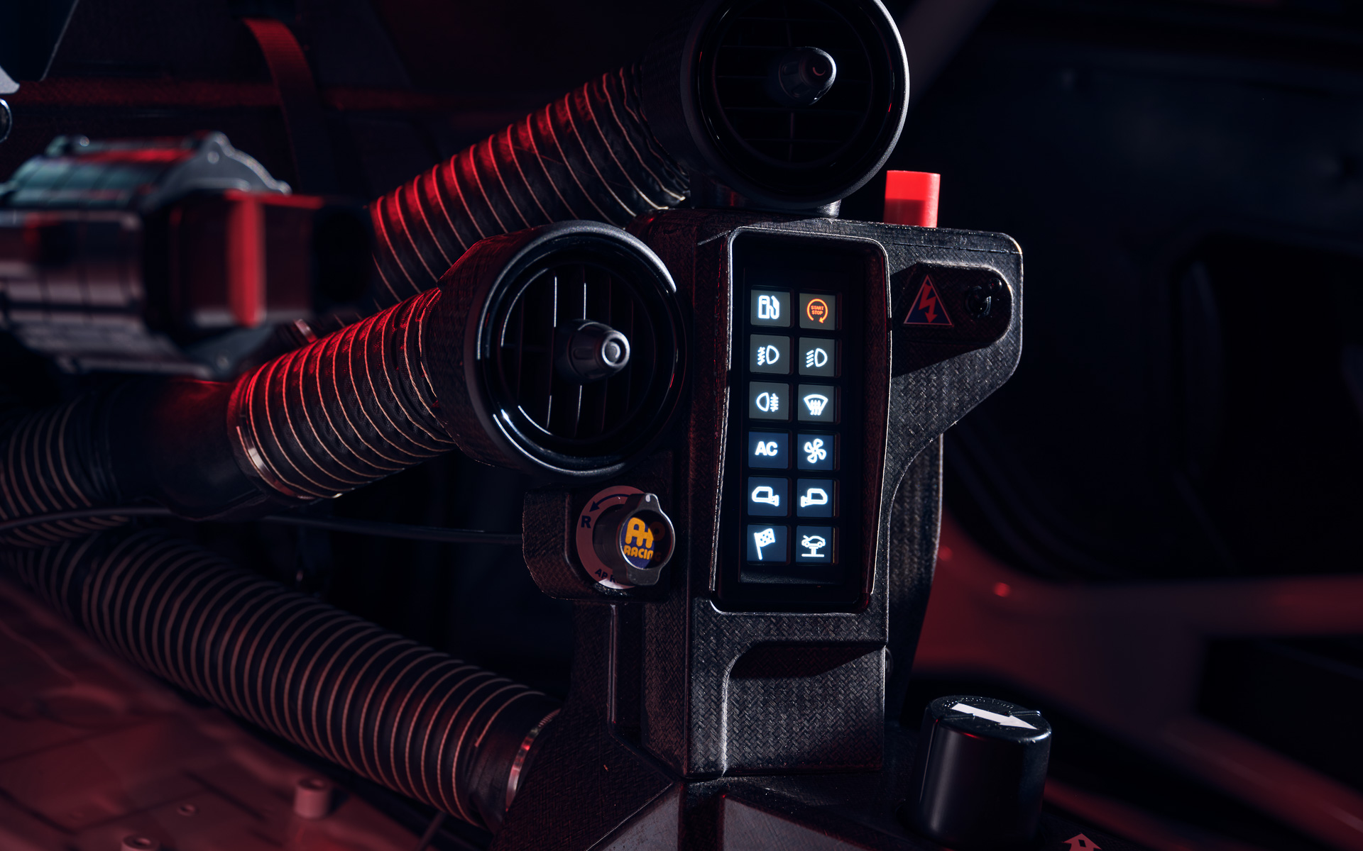 ライトやエアコンやミラーのスイッチ類は手の届きやすい場所に配置されている