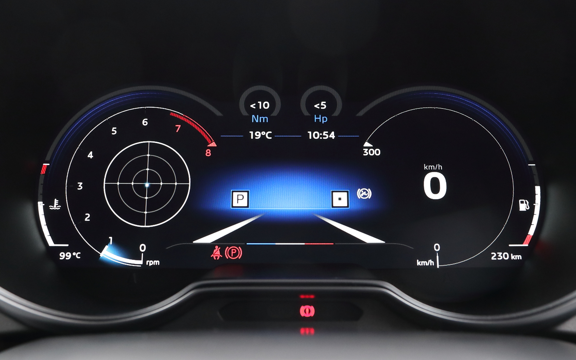 フルカラーTFTメーターの表示例