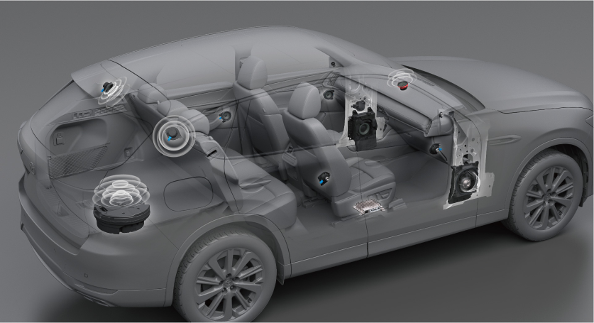 BOSEサウンドシステムを選択すると12スピーカーとなる