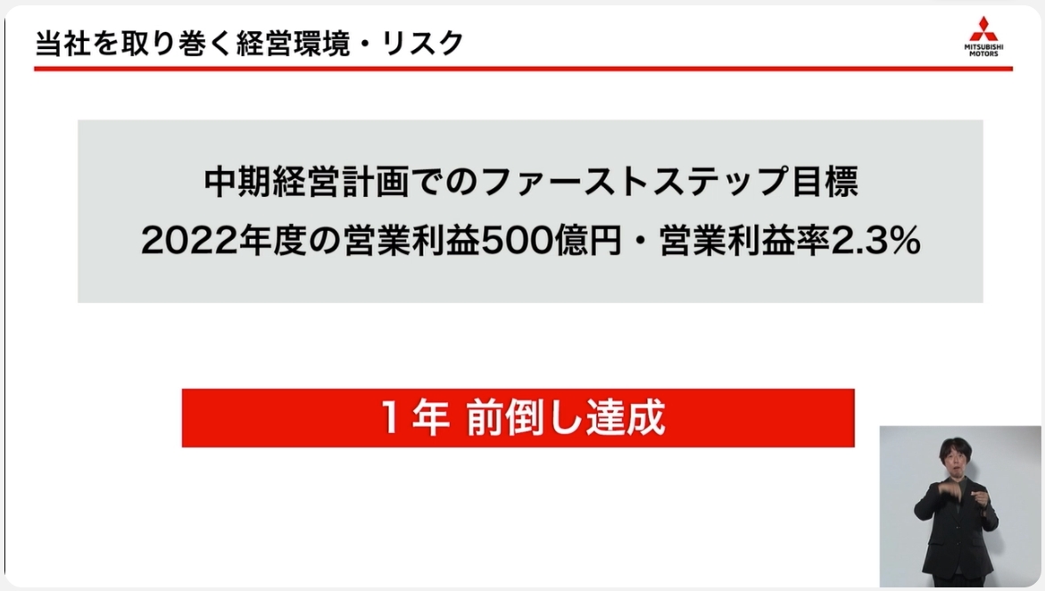 中期経営計画のファーストステップ目標は1年前倒しで達成している
