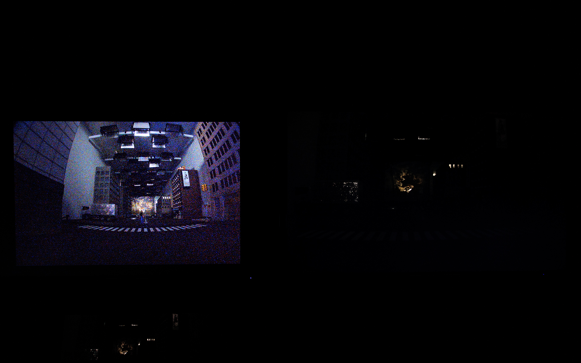 暗所性能の違い。従来型はほぼ何も映っていない