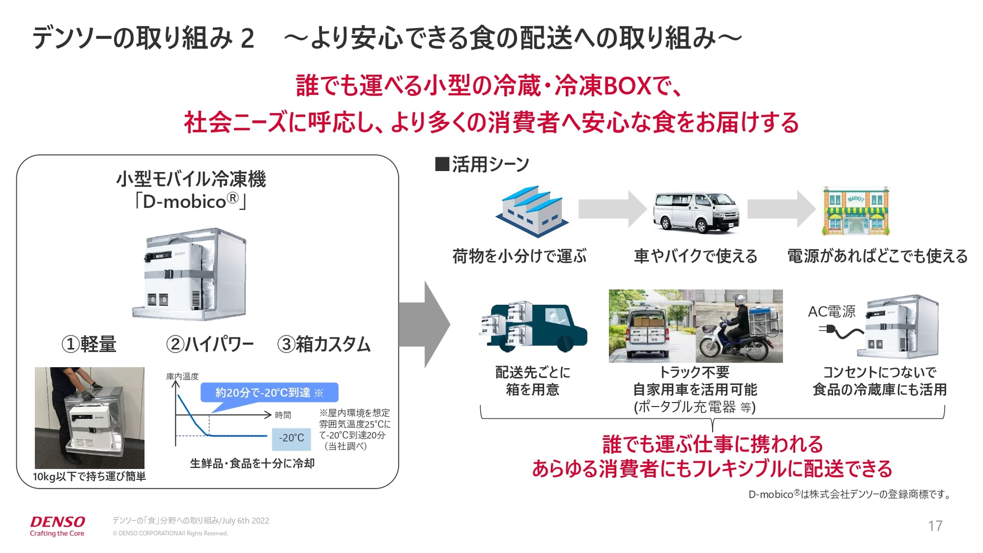 より安心できる食の配送への取り組み