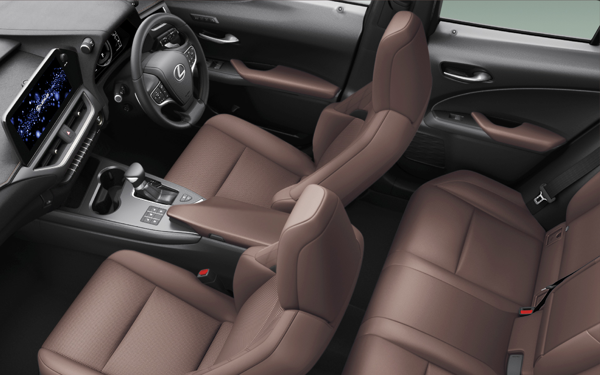 専用のカラーとなるモーヴを、シート、ドアトリム、アームレストに採用した特別仕様車“Graceful Explorer”インテリア