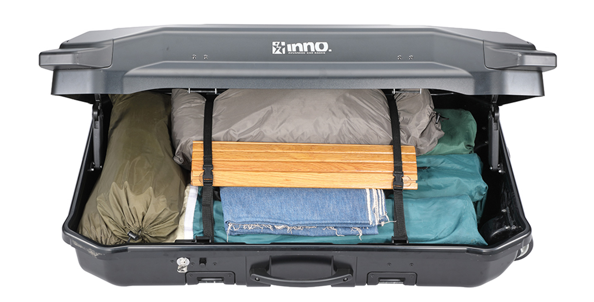 ルーフボックス兼キャリーケース「INNO ギアキャリー160」