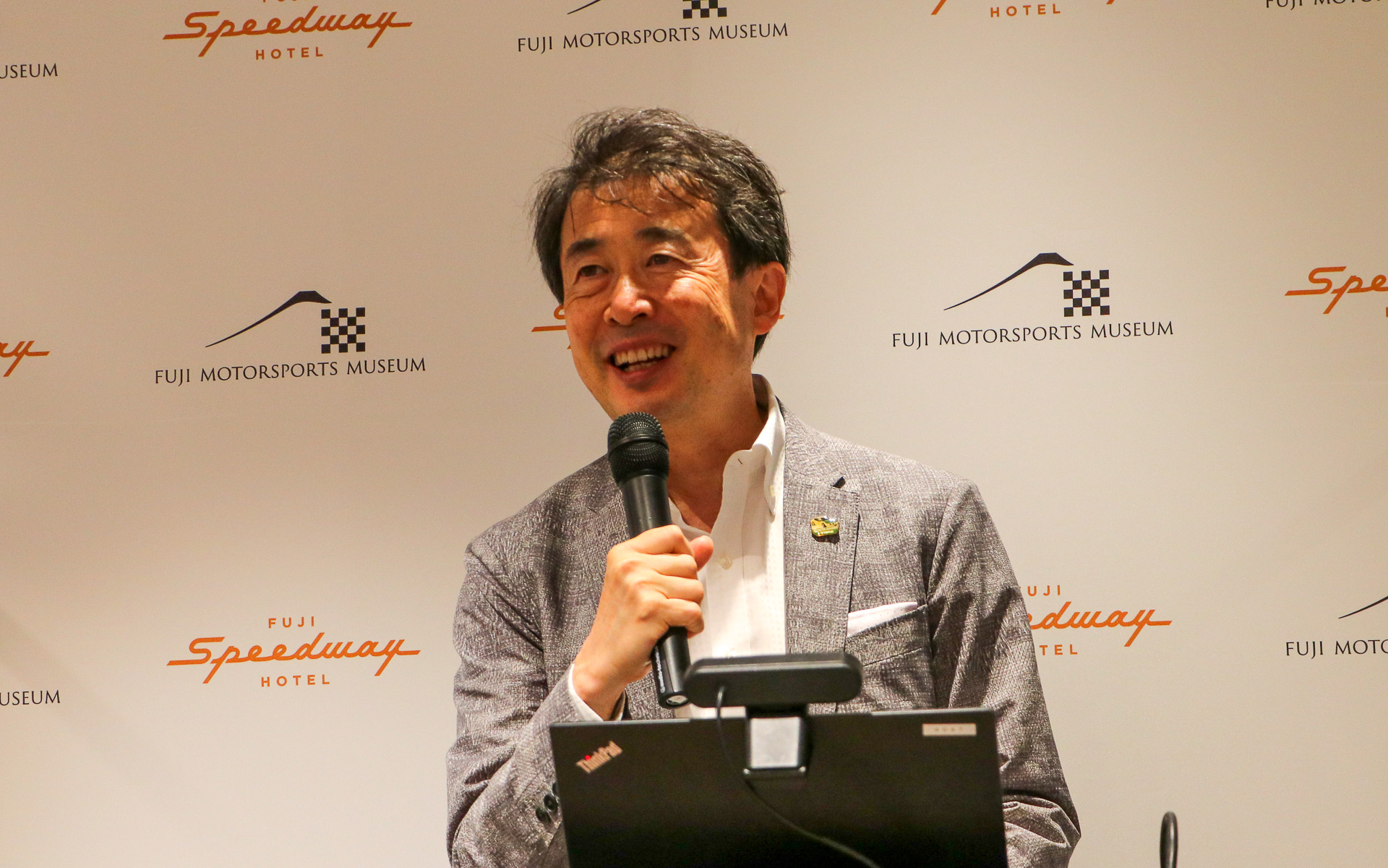 富士モータースポーツミュージアム 館長 布垣直昭氏。トヨタ博物館の館長も兼任している