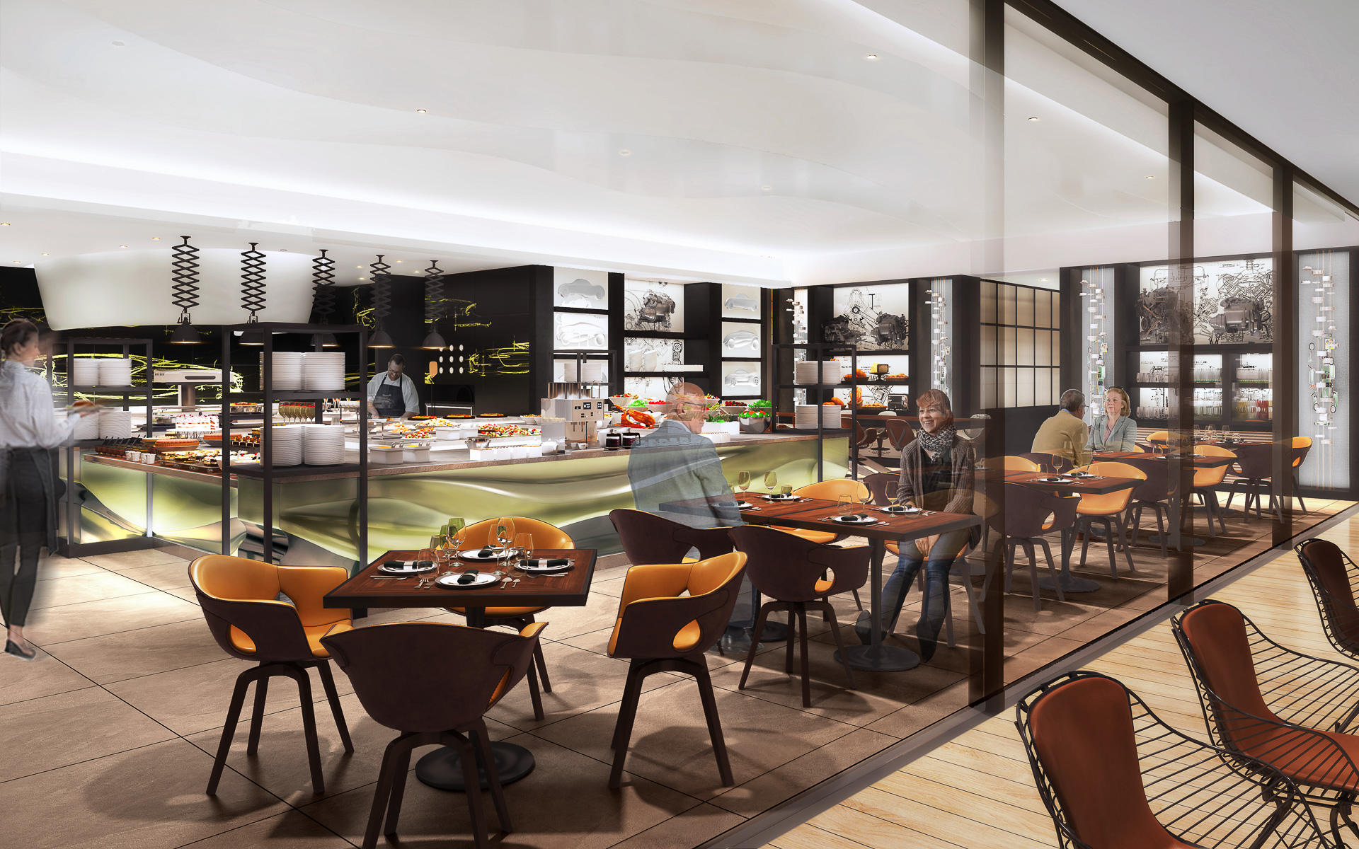 「Italian Restaurant TROFEO」は、オープンキッチンを構えたイタリアンレストラン。店内100席/テラス席12席。隣接する「Lobby Lounge TROFEO」ではアフタヌーンティーや軽食、コーヒーなどを注文できる。店内58席/テラス席12席