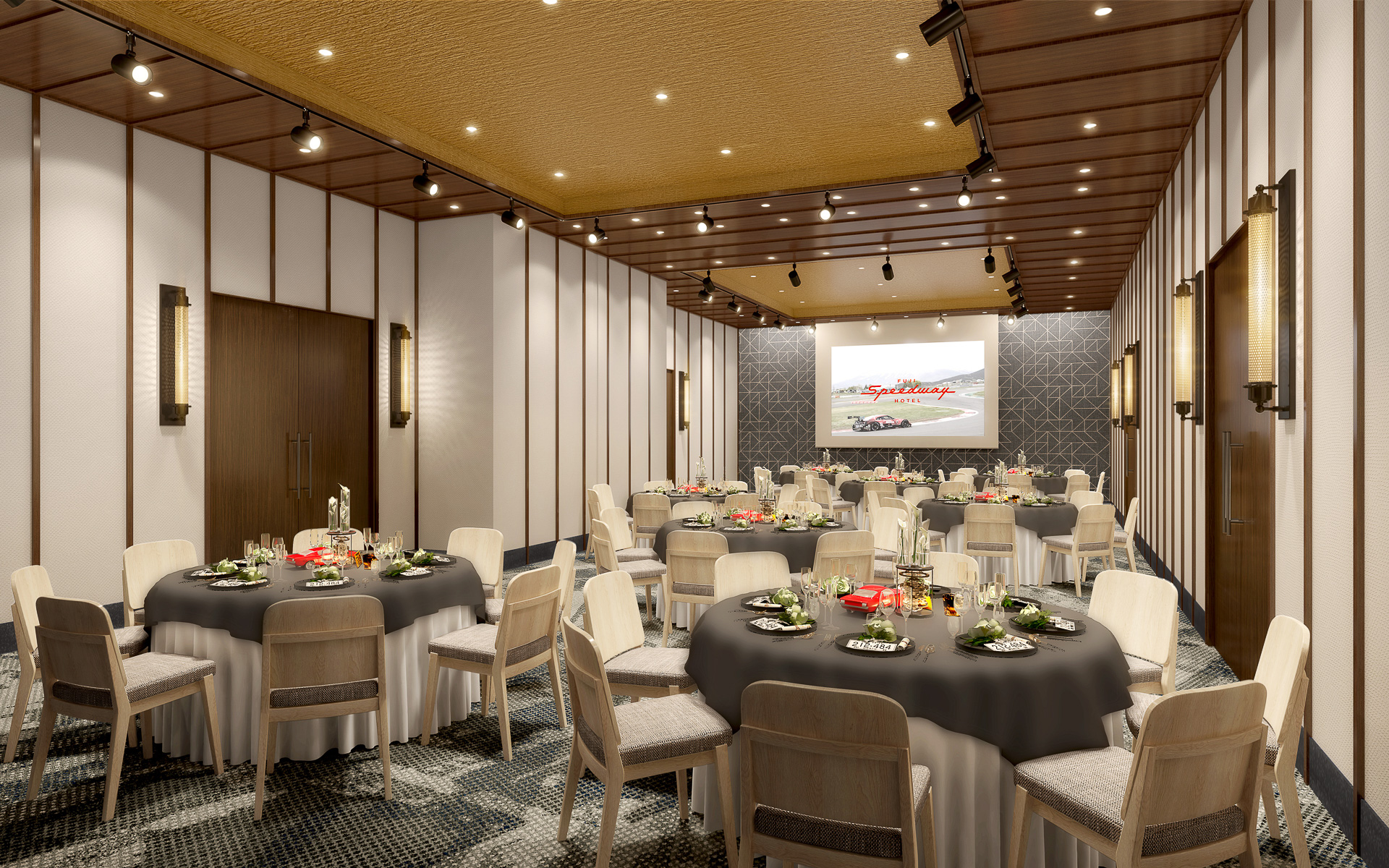 コンパクト（120m<sup>2</sup>）ながら会議や仲間内のささやかなパーティーなど、幅広い用途に応える「Meeting Room THE PIT」