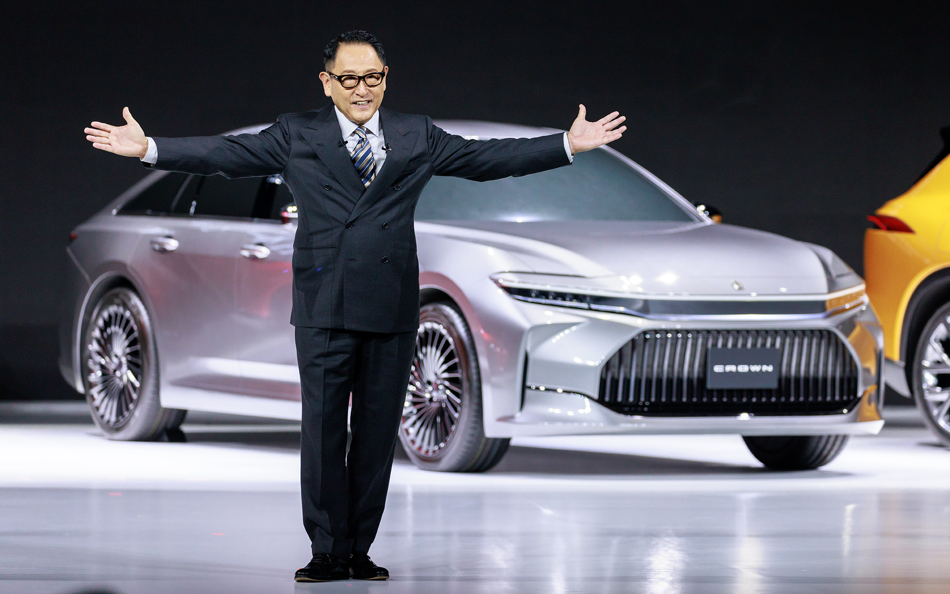 新型「クラウン」の世界初公開を行なった、トヨタ自動車株式会社 代表取締役社長 豊田章男氏