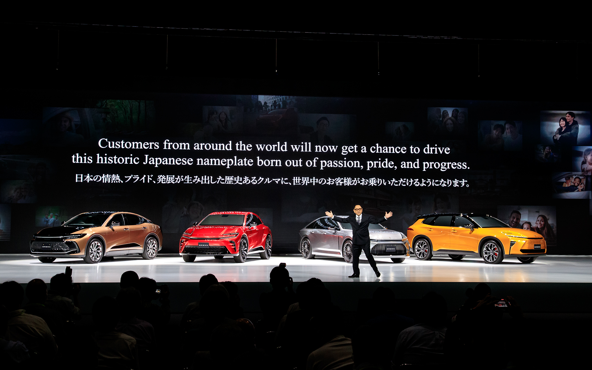 プレゼンテーション後半、世界へ向けて語りかける豊田章男社長