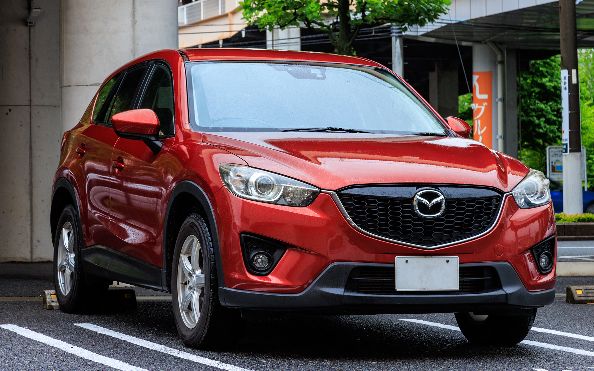 1年経過したこの7月の姿。無塗装樹脂部分は黒さを保っている。これがコーティング前の姿でもある