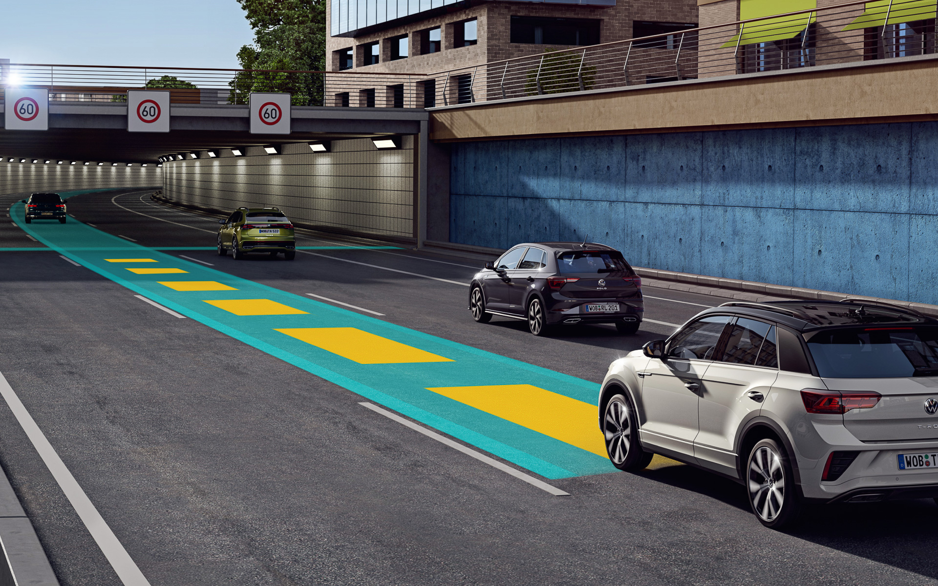 同一車線内全車速運転支援システム「トラベル アシスト」イメージ