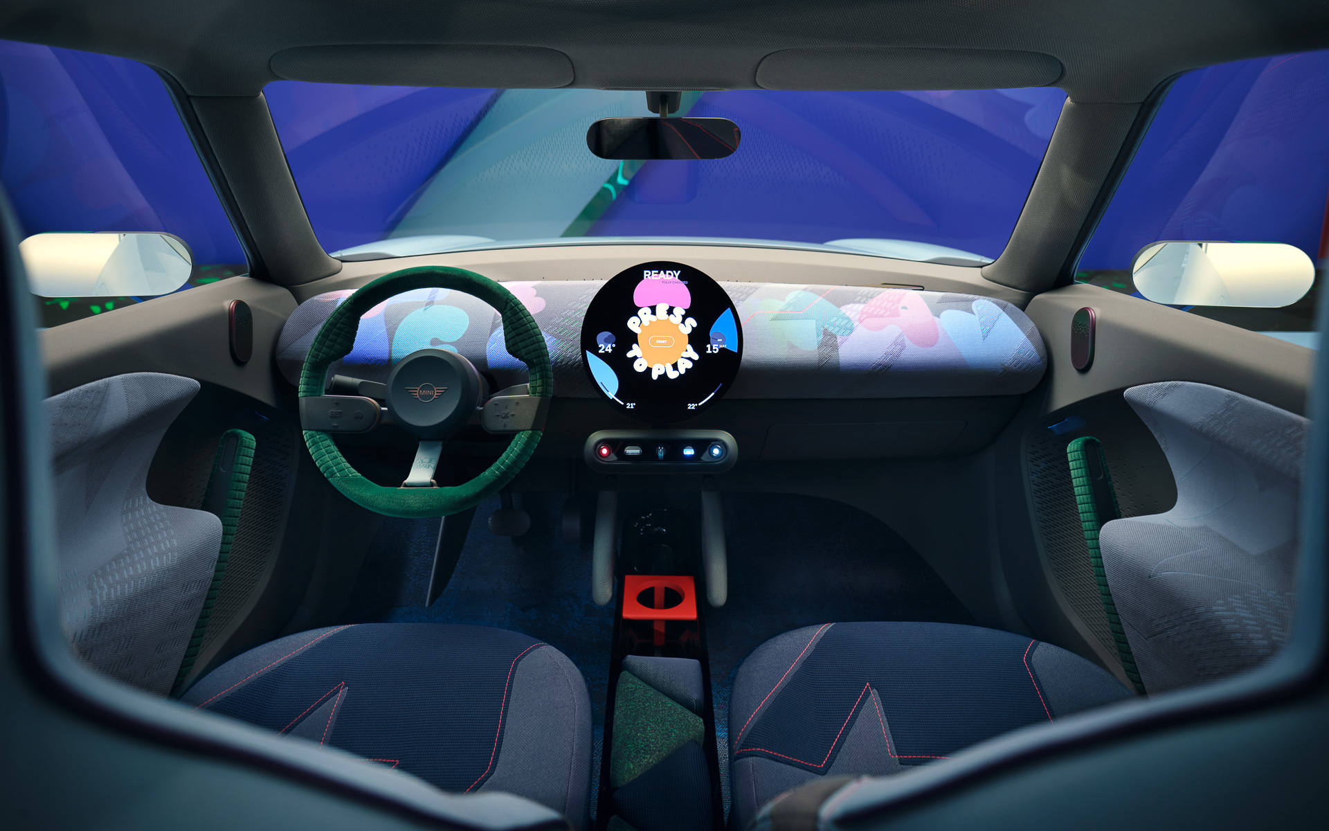 丸型の有機LEDディスプレイ