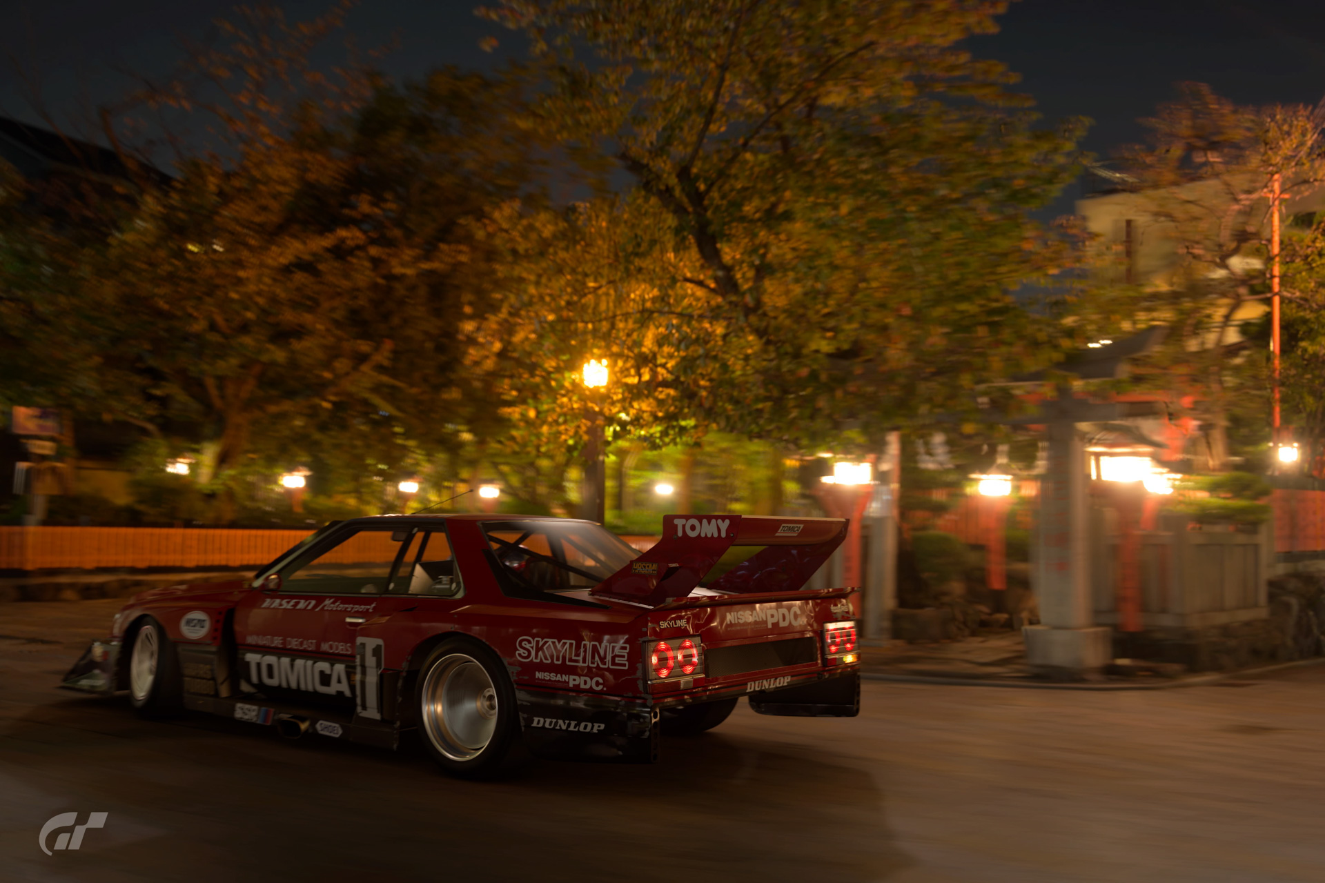 「スケープス」のフォトの機能で撮影したスカイラインスーパーシルエット