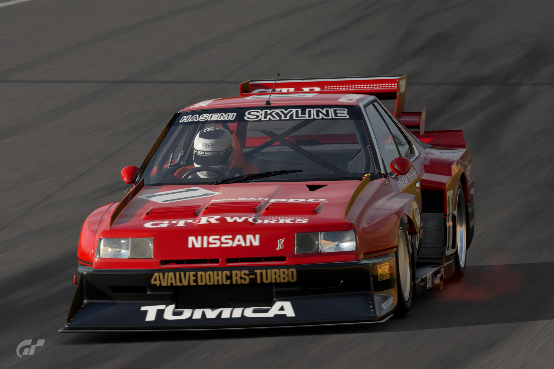 レースフォトの機能を使って撮影したスカイラインスーパーシルエット