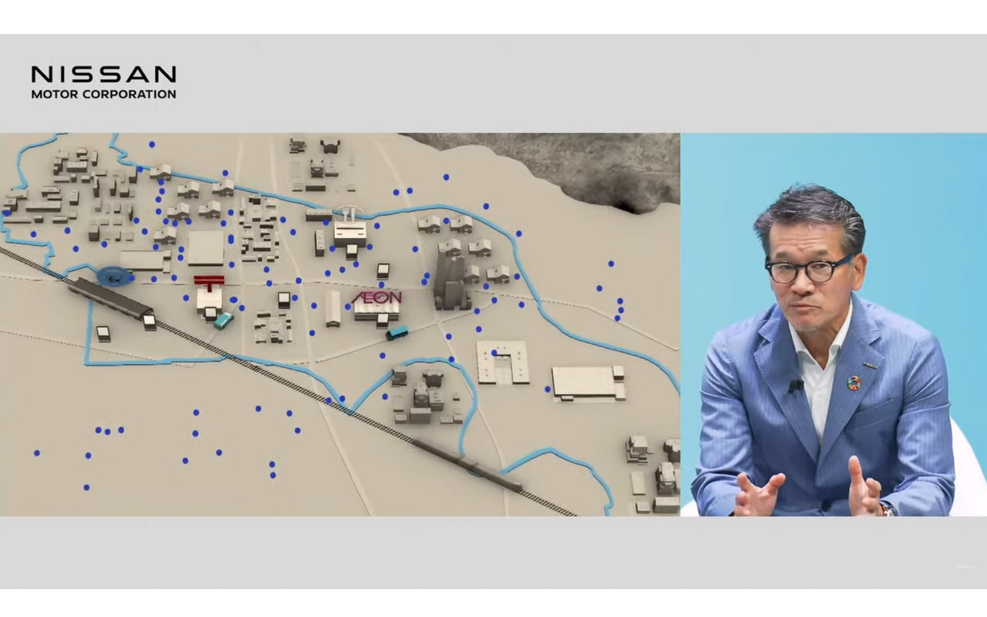 日産が取り組んでいるモビリティサービスを紹介する田川氏