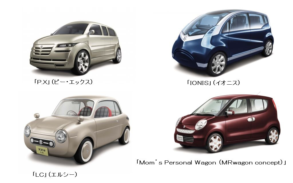 2005年の東京モーターショーに出展されたコンセプトカー。左下がLCだ