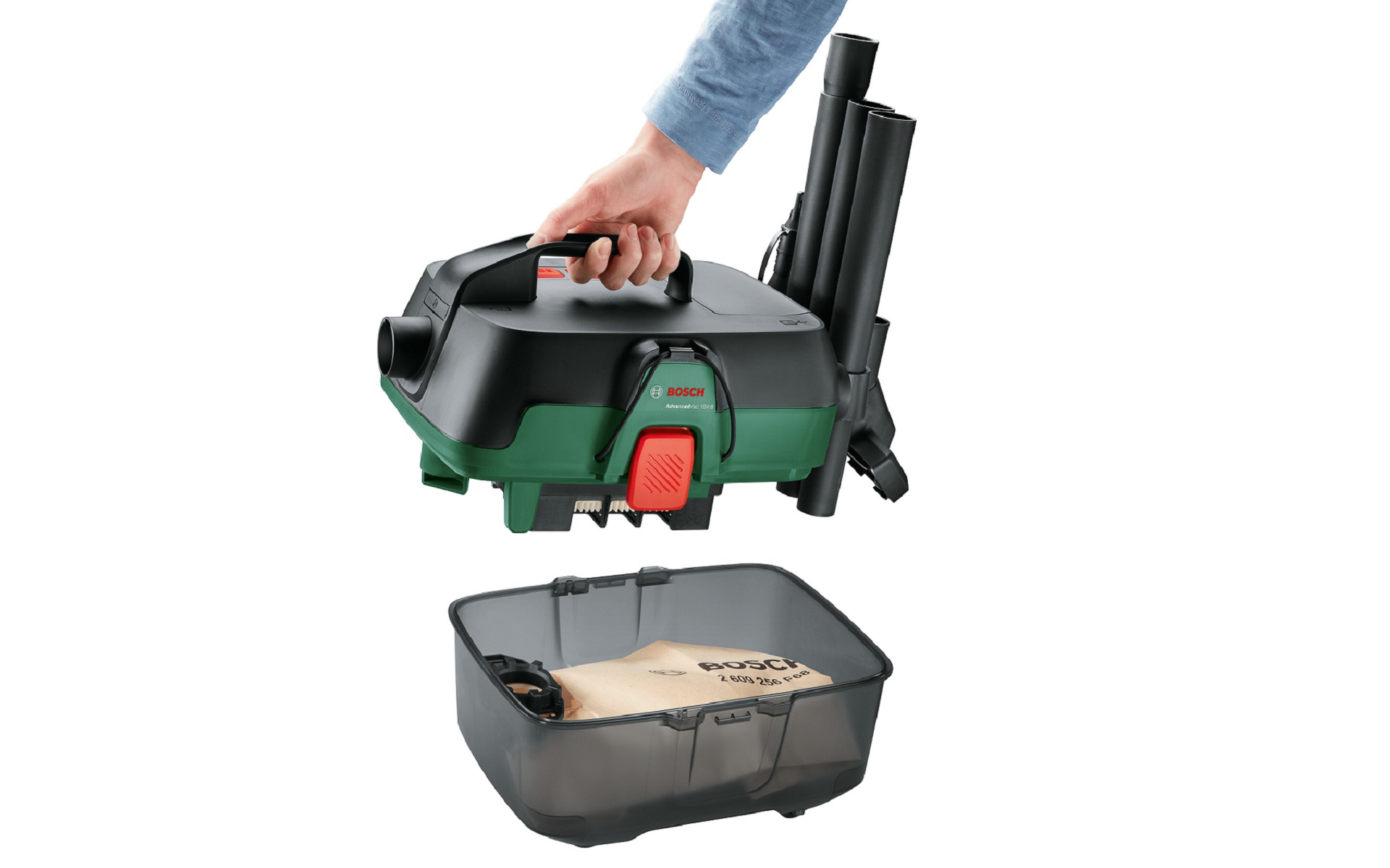 ゴミは下部の専用袋に収容される