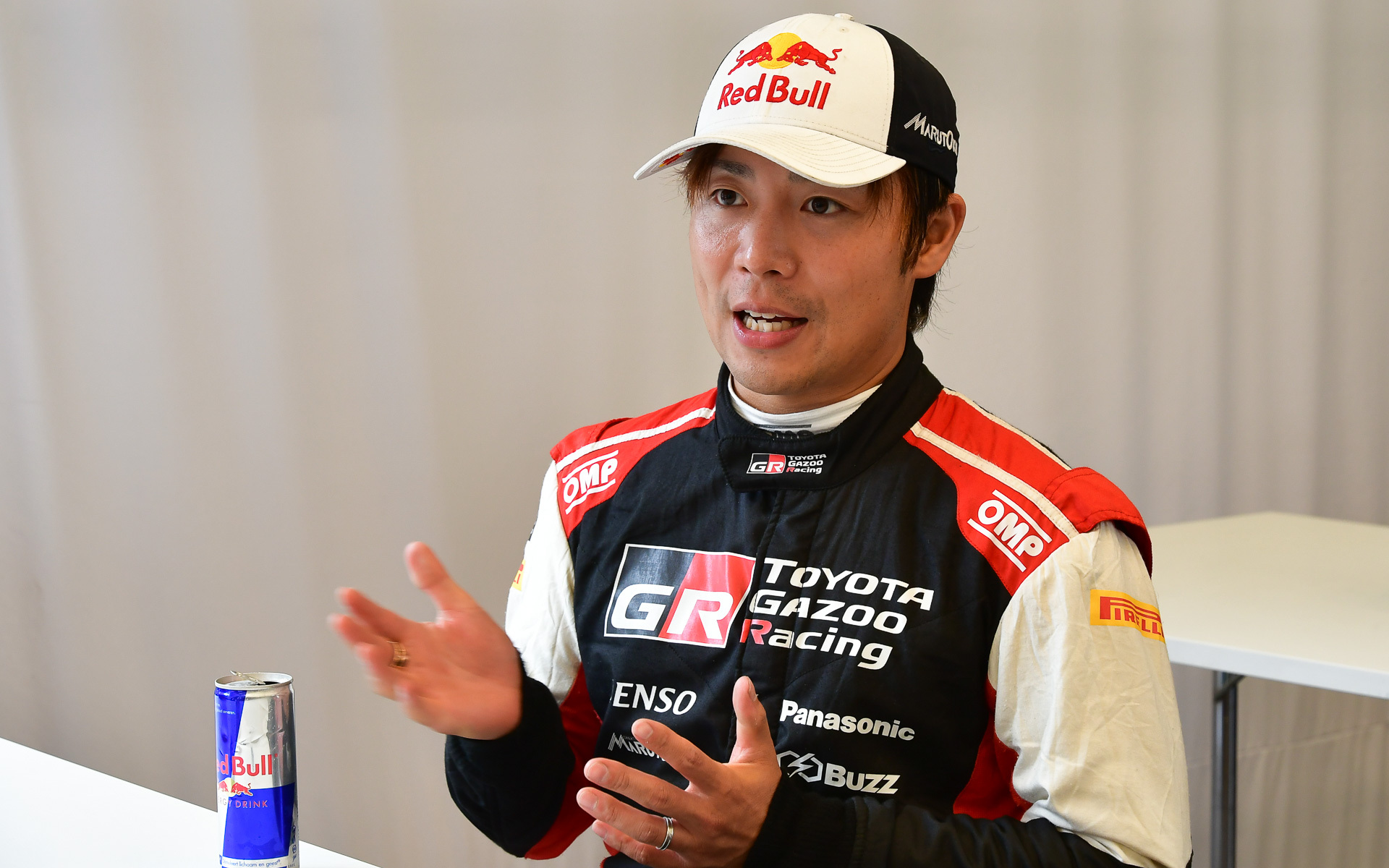 日本人WRCドライバー 勝田貴元選手。第9戦ラリー・ベルギー終了直後に話をうかがった