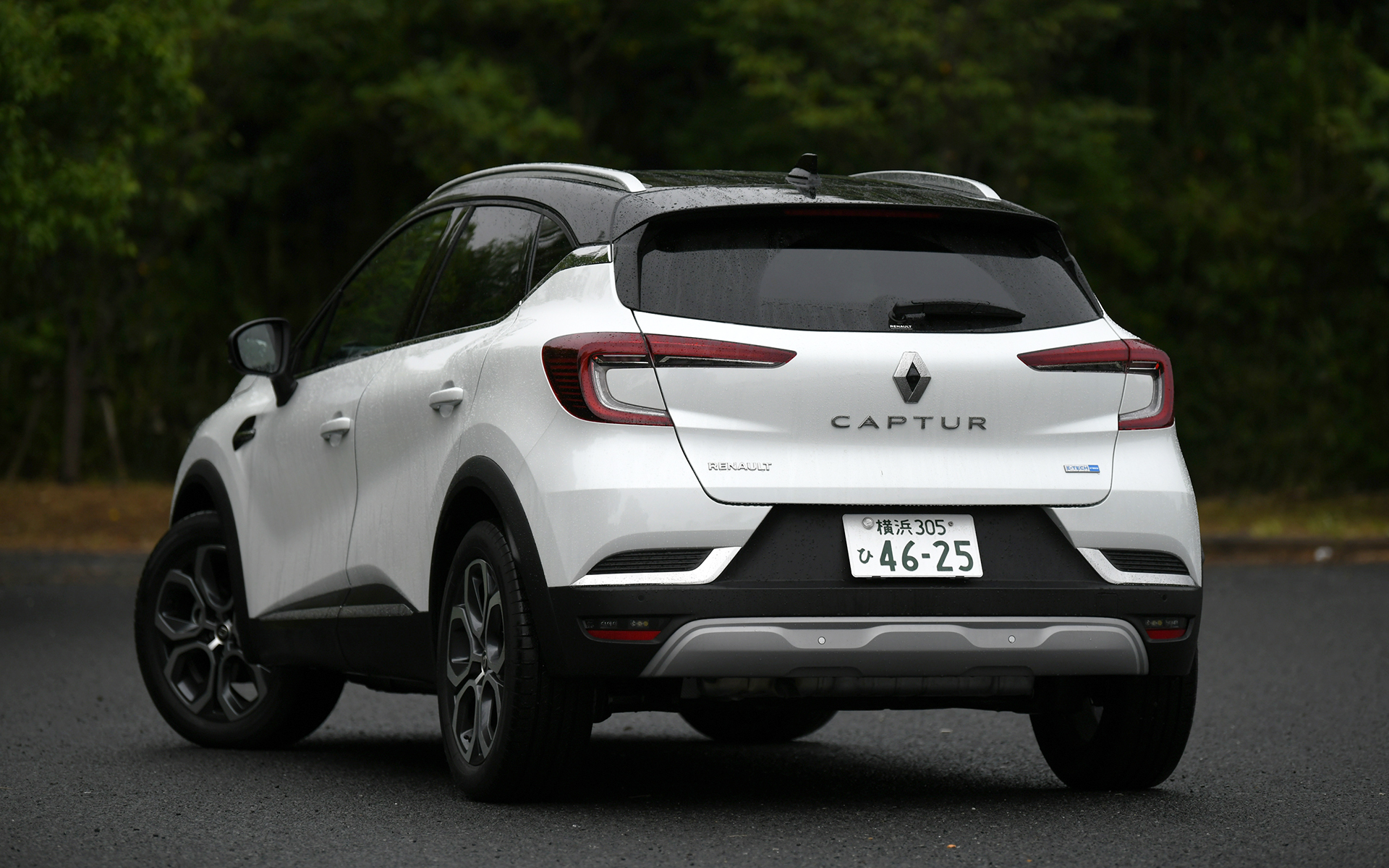 エクステリアデザインはガソリンモデルと共通となり、アスリートのしなやかな筋肉を彷彿させる躍動的でダイナミックなボディラインに直線のプレスラインを効果的に取り入れた“フレンチデザイン”が特徴。彫刻のようなボンネットや、後方に向けて傾斜するルーフライン、スリムなグラスエリアといったデザインによって躍動感を、フロントやリアに装着されるスキッドプレート、ルーフレールなどによって、SUVらしさを表現している。デイタイムランプやリアランプはルノーモデルを象徴するCシェイプを採用