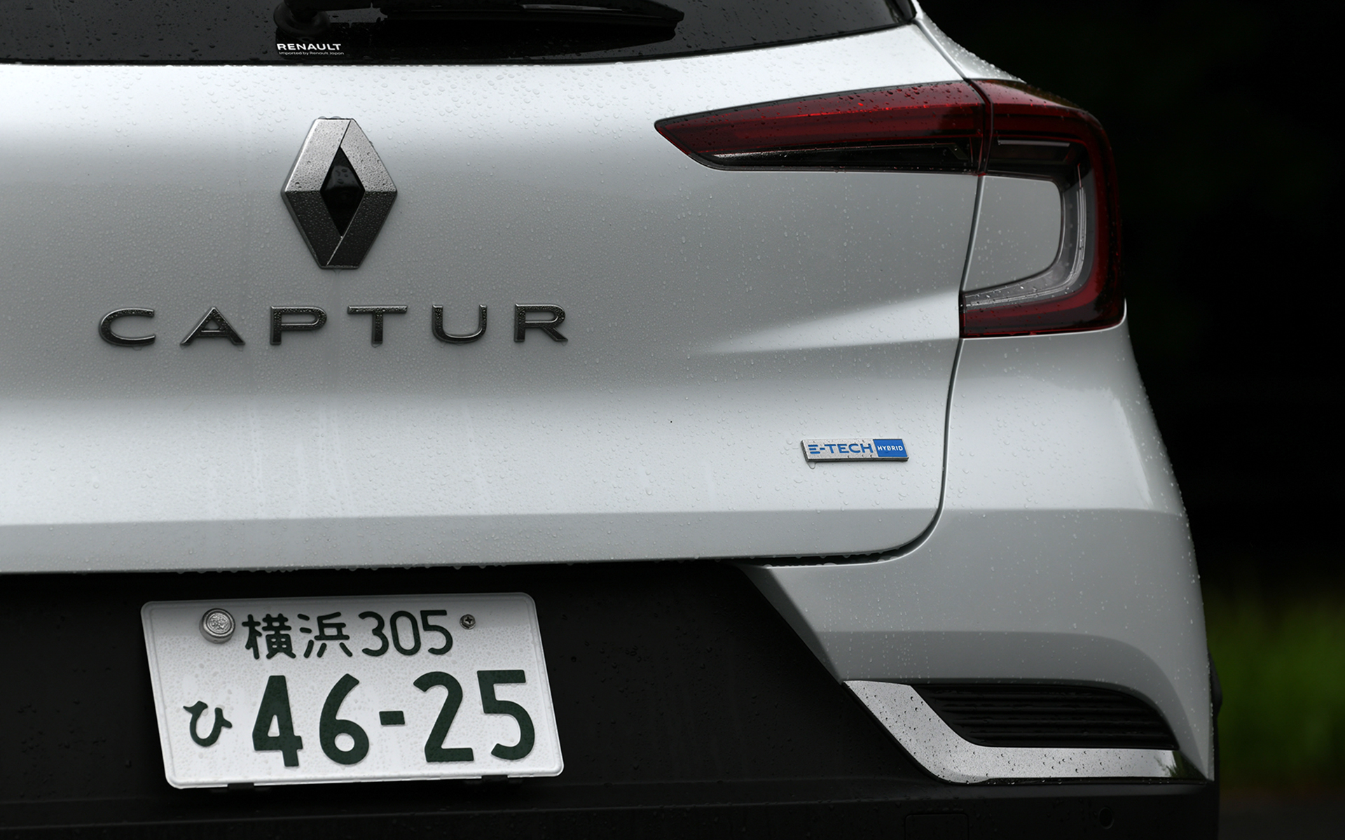 エクステリアデザインはガソリンモデルと共通となり、アスリートのしなやかな筋肉を彷彿させる躍動的でダイナミックなボディラインに直線のプレスラインを効果的に取り入れた“フレンチデザイン”が特徴。彫刻のようなボンネットや、後方に向けて傾斜するルーフライン、スリムなグラスエリアといったデザインによって躍動感を、フロントやリアに装着されるスキッドプレート、ルーフレールなどによって、SUVらしさを表現している。デイタイムランプやリアランプはルノーモデルを象徴するCシェイプを採用