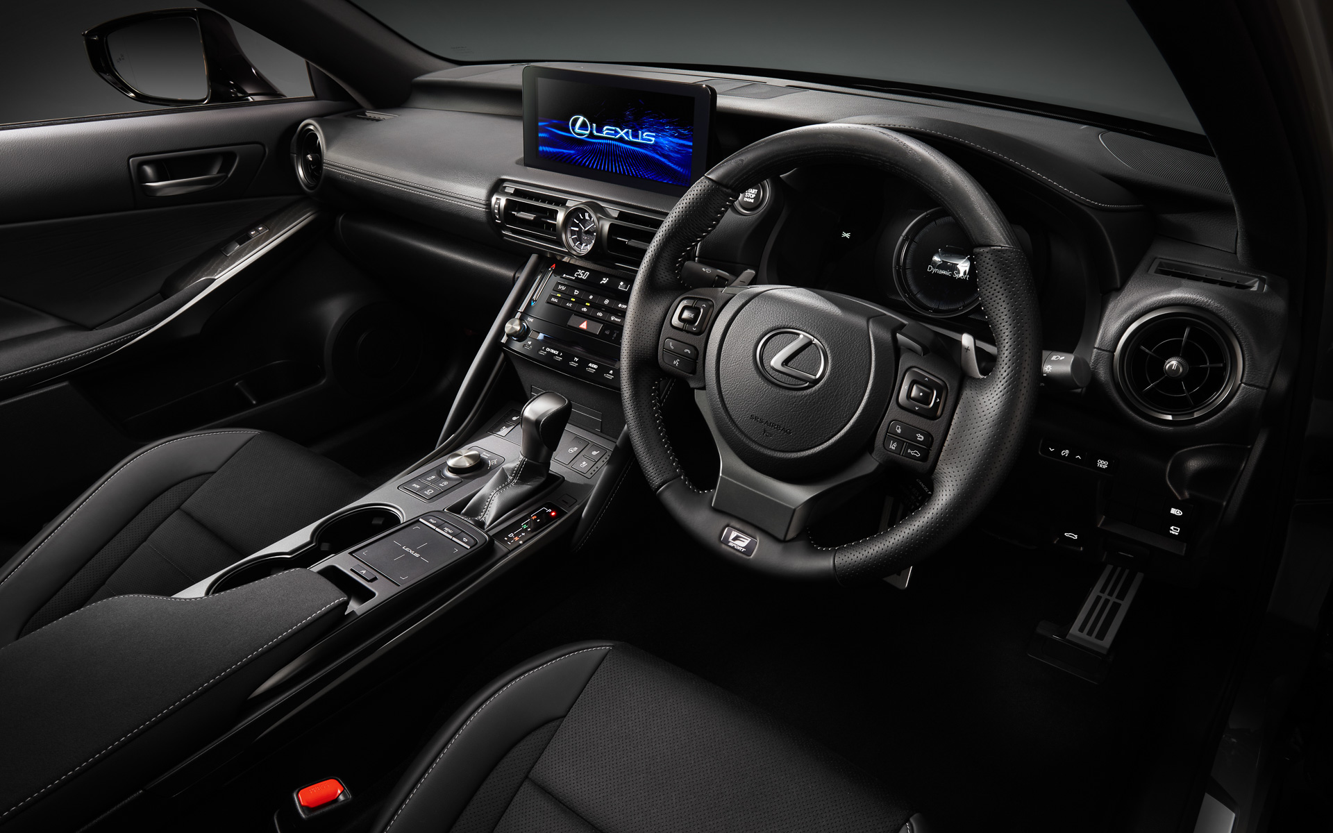 特別仕様車専用アッシュ（オープンフィニッシュ/銀墨）＋特別仕様車専用ディンプル本革ステアリング（パドルシフト付）＆“F SPORT”専用ディンプル本革シフトノブ